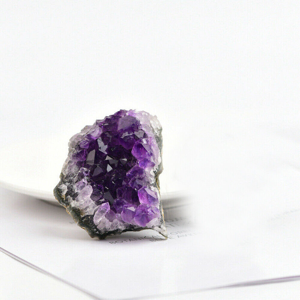 Natural Quartz Crystal Cluster Amethyst Geode Druzy Rough Stone Specimen Healing