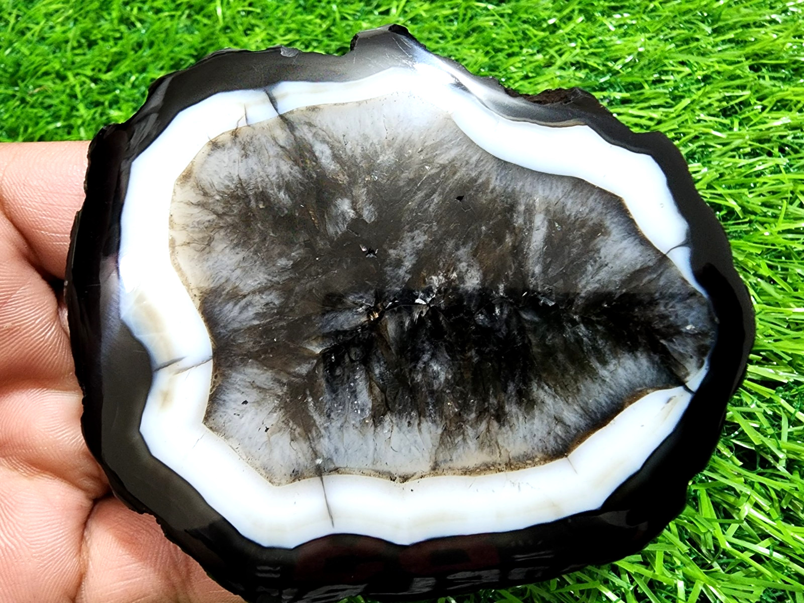 Large 613ct Slice Agate Slab Crystal Polished Druzy Gemstone Jewelry Making