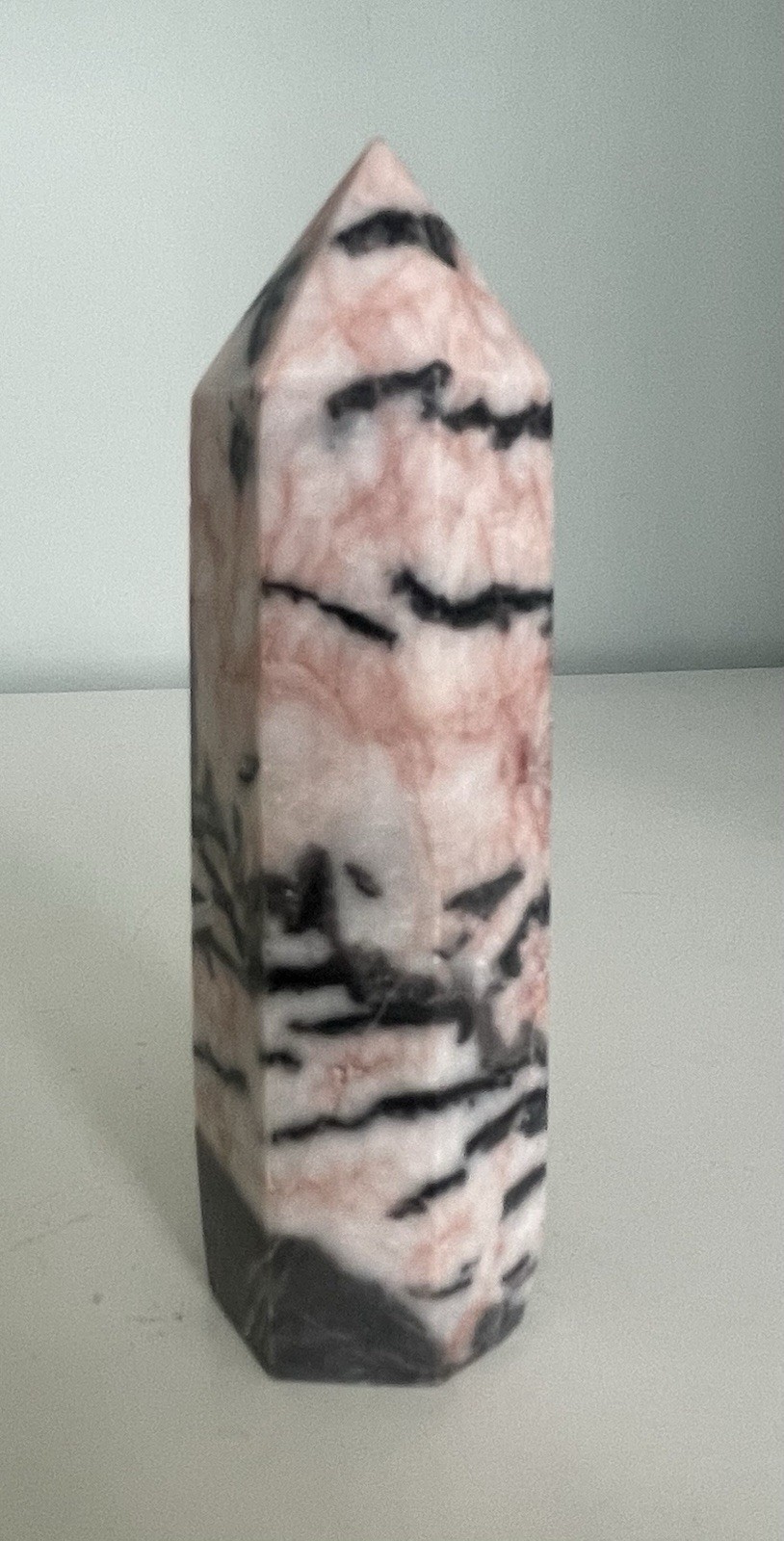 Pink Zebra Jasper Point 8.5cm Crystal Healing Reiki