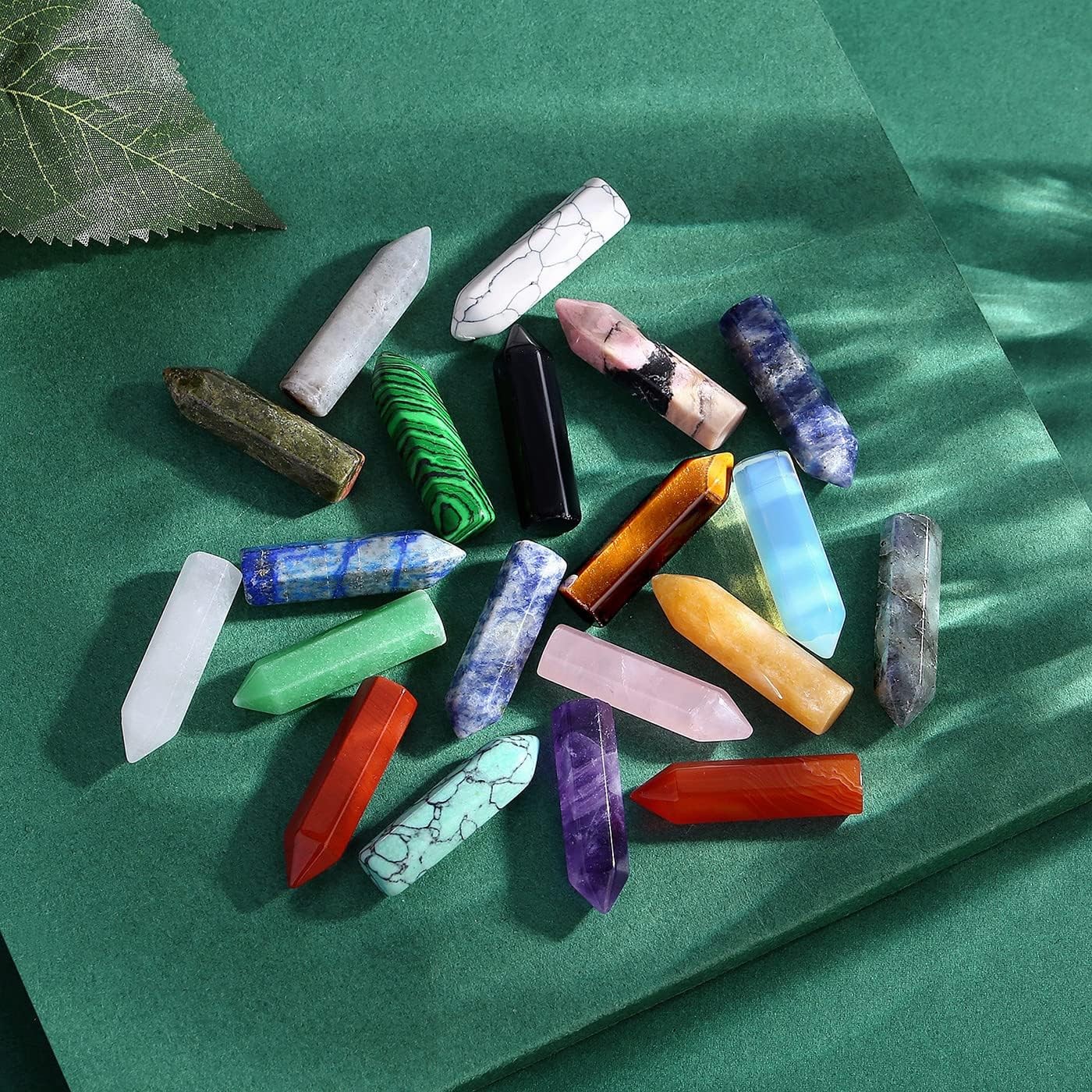 20 PCS Healing Crystals Stones Sets Wands Bulk Natural Pocket Amethyst Crystal