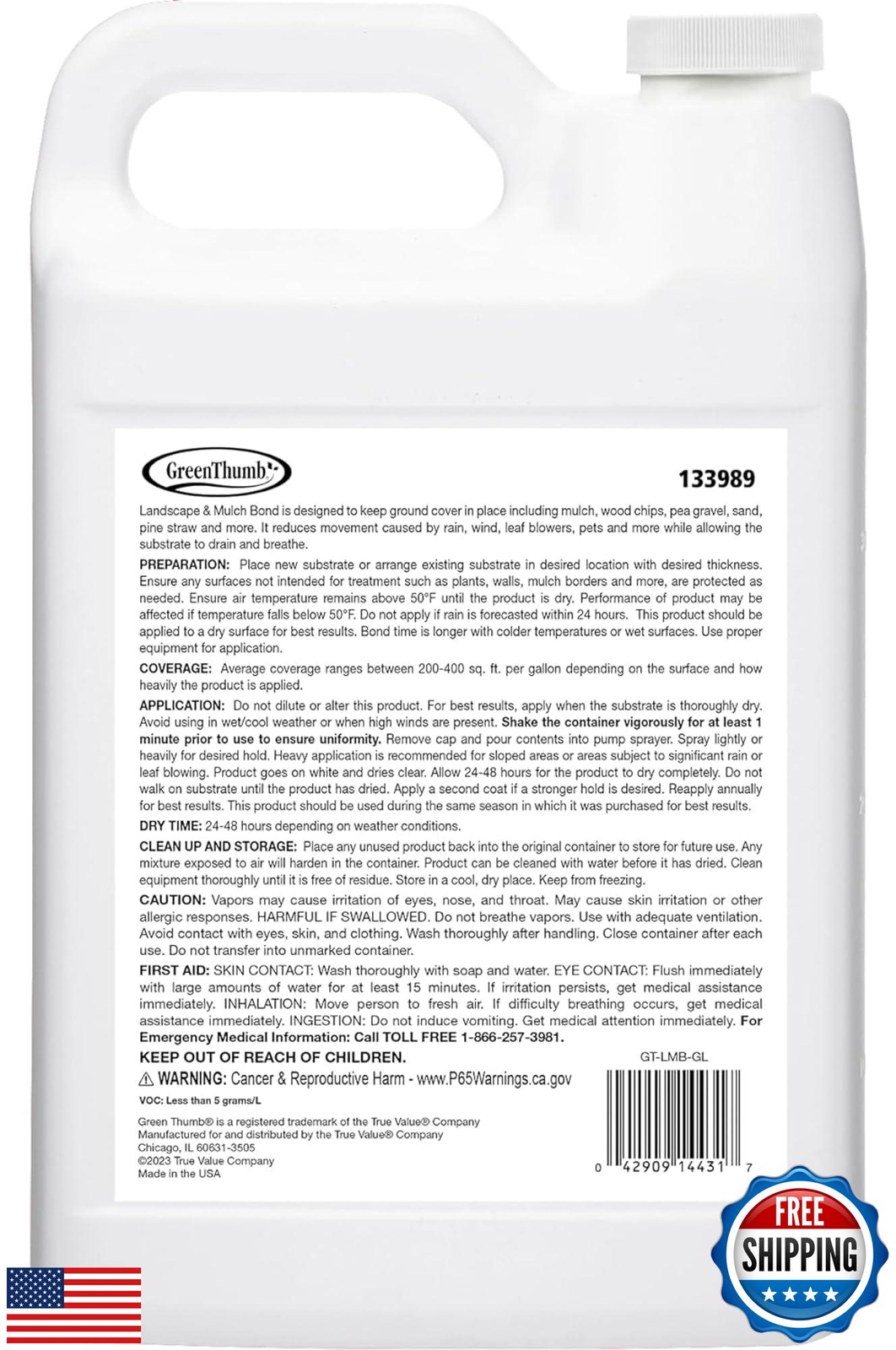 GreenThumb, Landscape and Mulch Bond, Mulch Glue for Landscaping, Rock, Pea G