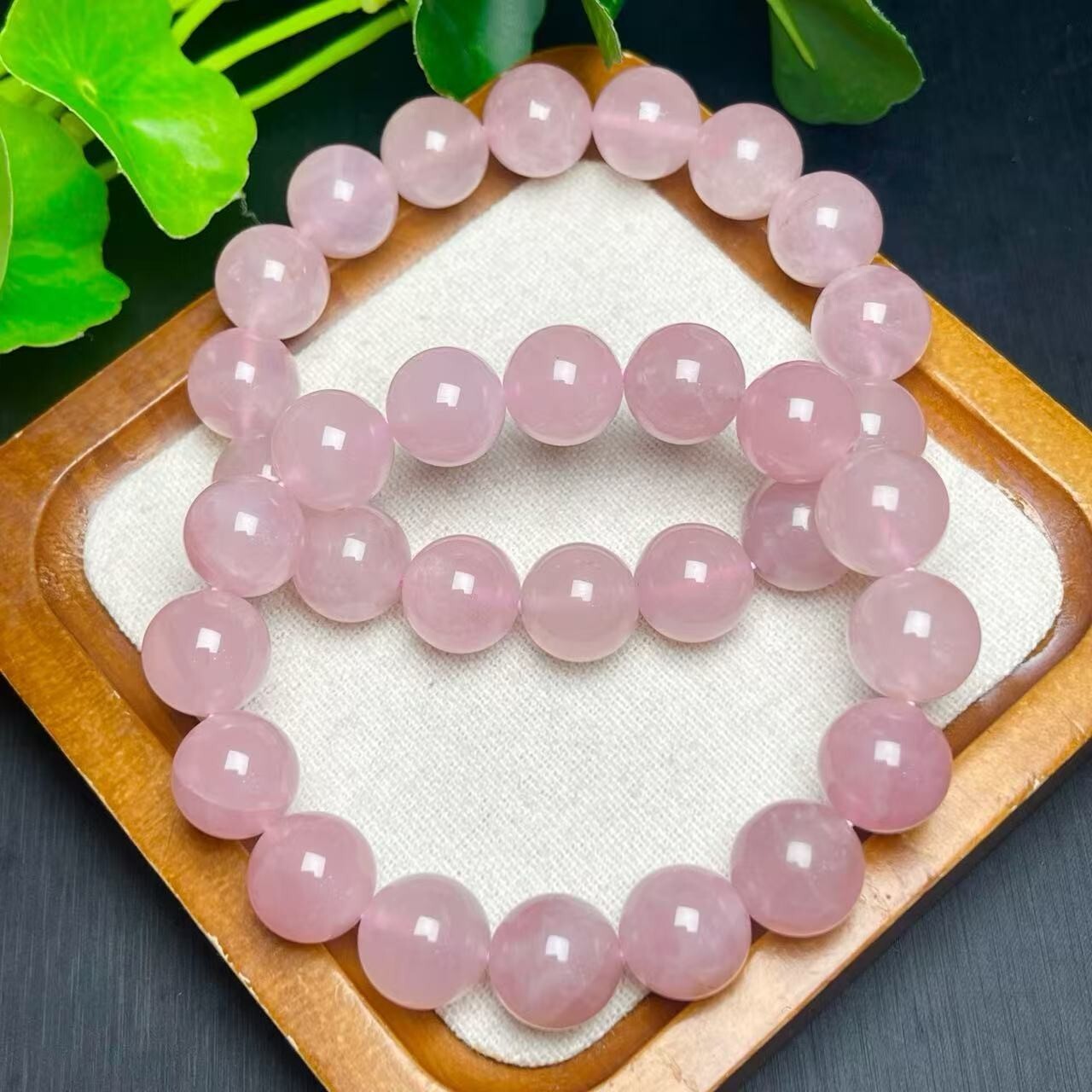 13mm Natural Rose Quartz Bead Bracelet Reiki Crystal Quartz Healing Decorate 1pc