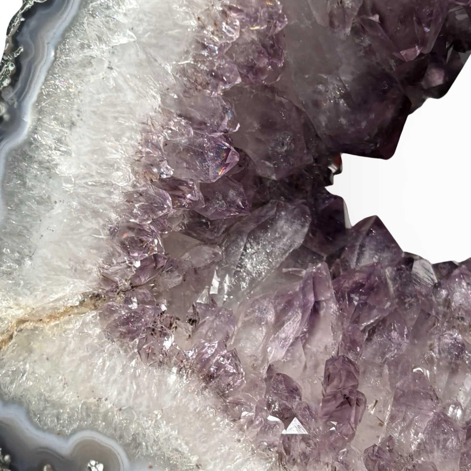 Vintage 15lb Amethyst Geode Crystal Cluster 12x7x4” Purple Druzy Portal Cathedra