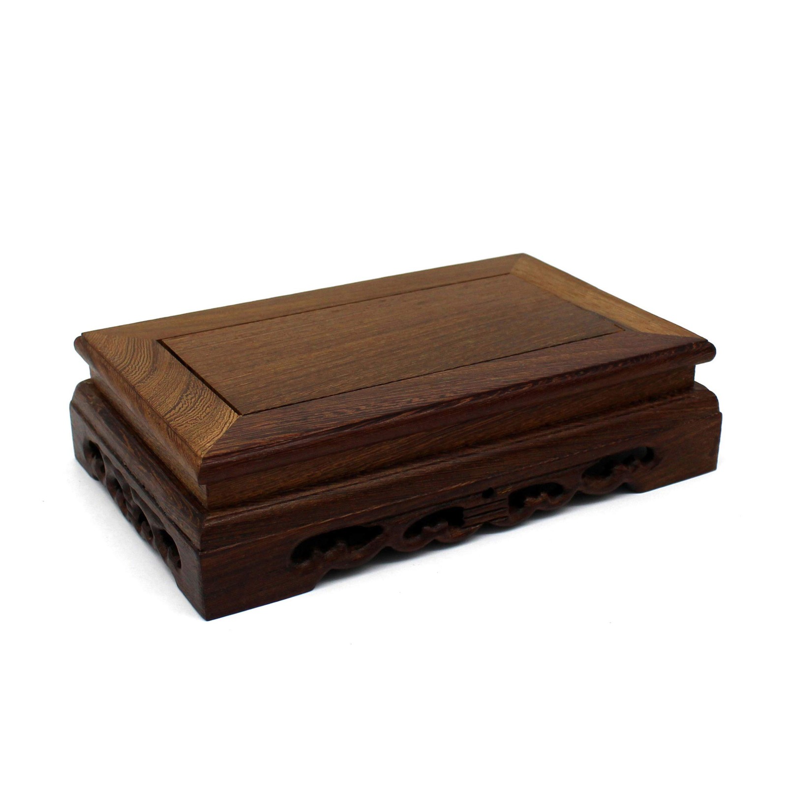 CVHOMEDECO. Primitives Rustic Rosewood Rectangle Display Stand Vase Pot Base …