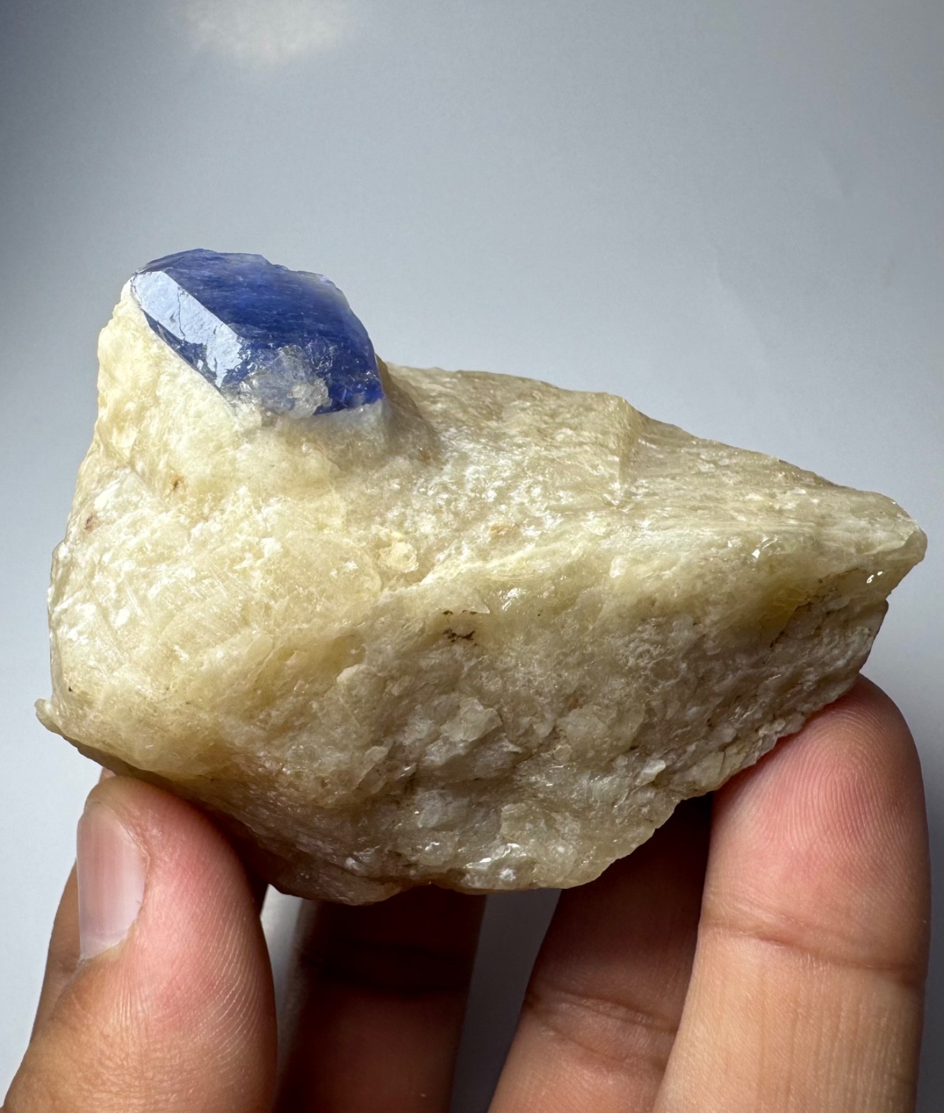 192 Gr Blue Hakmanite Crystal On Matrix From Badakhshan Afghanistan