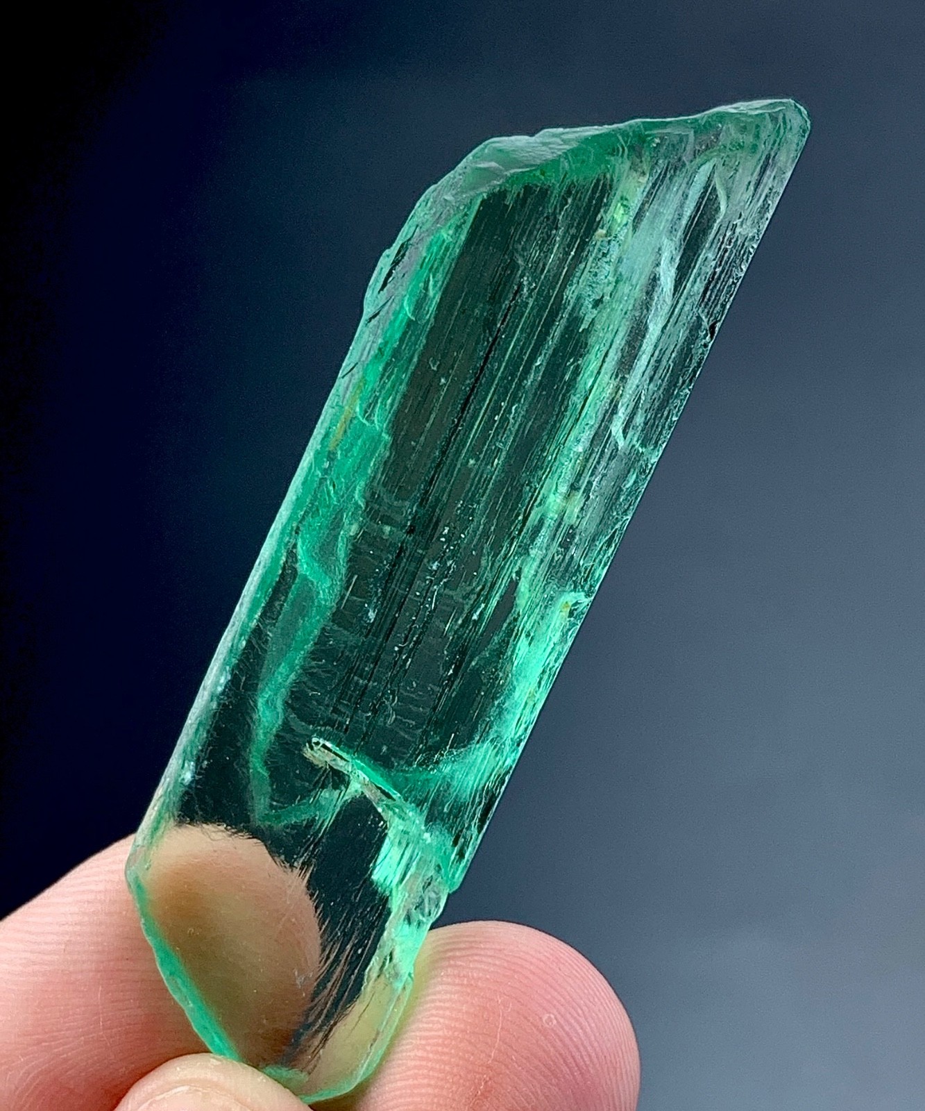 70 Carat Green kunzite Crystal specimen From Afghanistan