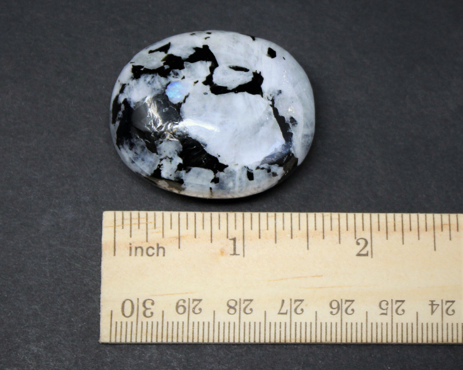 Rainbow Moonstone Palm Stone: Rainbow Moonstone Pebbles, Hand Polished
