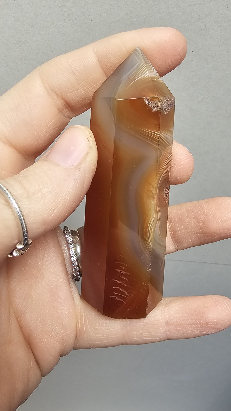 ⭐️SALE⭐️ Carnelian Agate tower point generator gemstone healing 7.8cm 76g