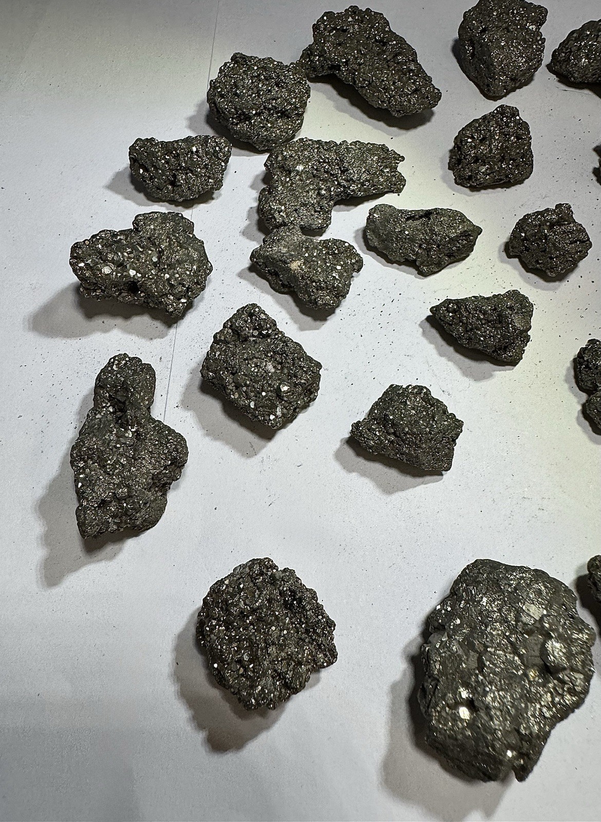 25 Natural Iron Pyrite Rough Specimens 1 Lb 1 Oz Mineral Crystal Lot Fool’s Gold