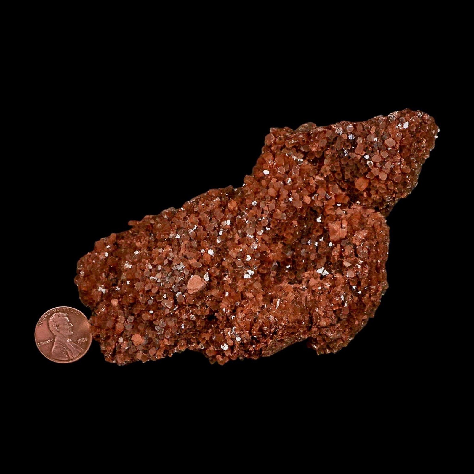 5.1″ Aragonite Mineral Red Crystal Cluster Specimen Tazouta Morocco