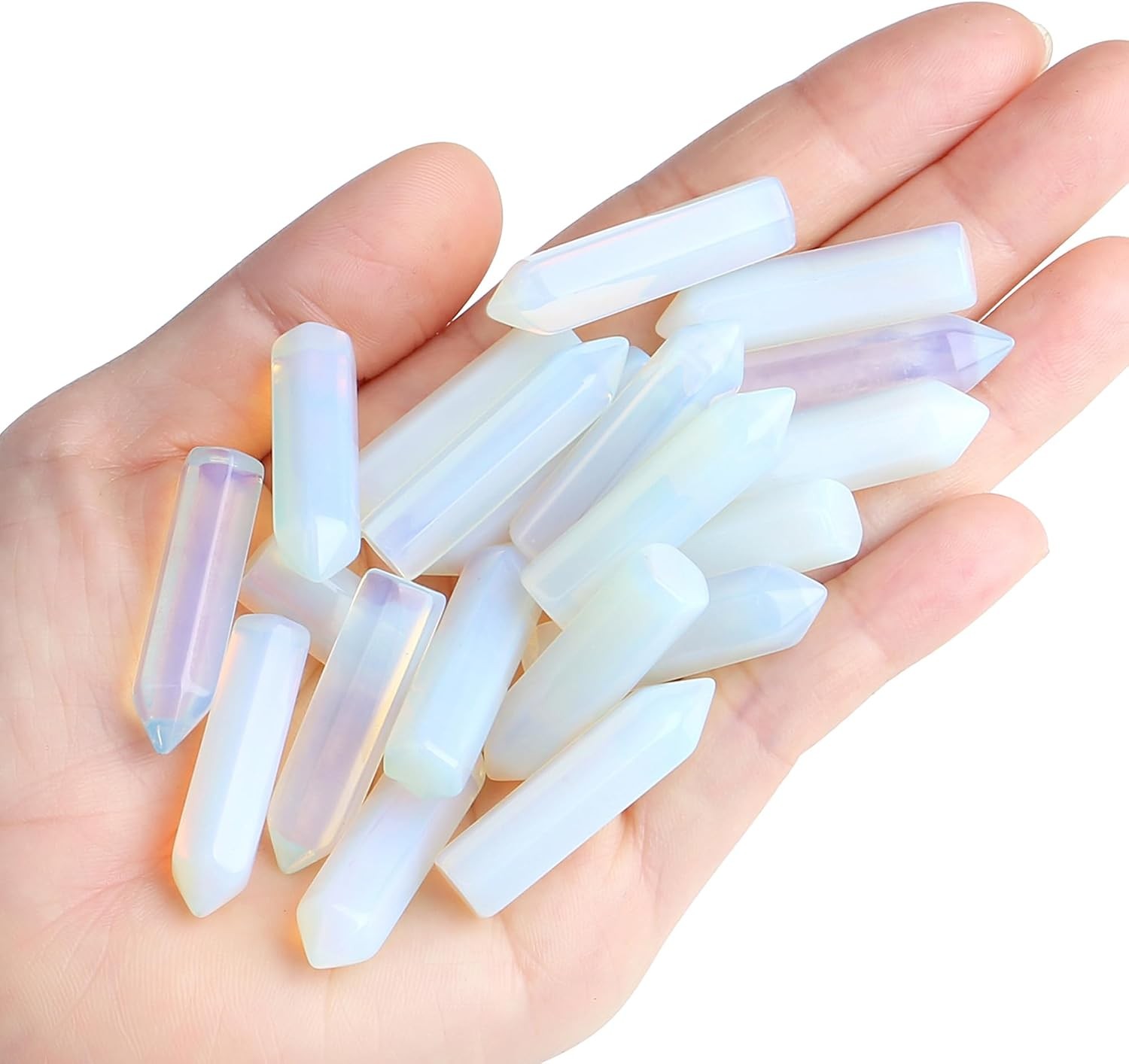 20 PCS Healing Crystals Stones Sets Wands Bulk Natural Pocket Amethyst Crystal