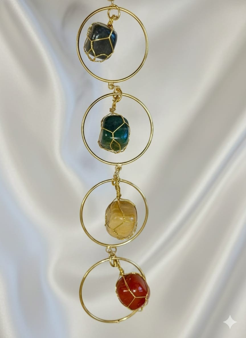 Wall Hanger 7 Chakra Agate – Decoration/Gifting/Gemstone Wall Hanging/Healing