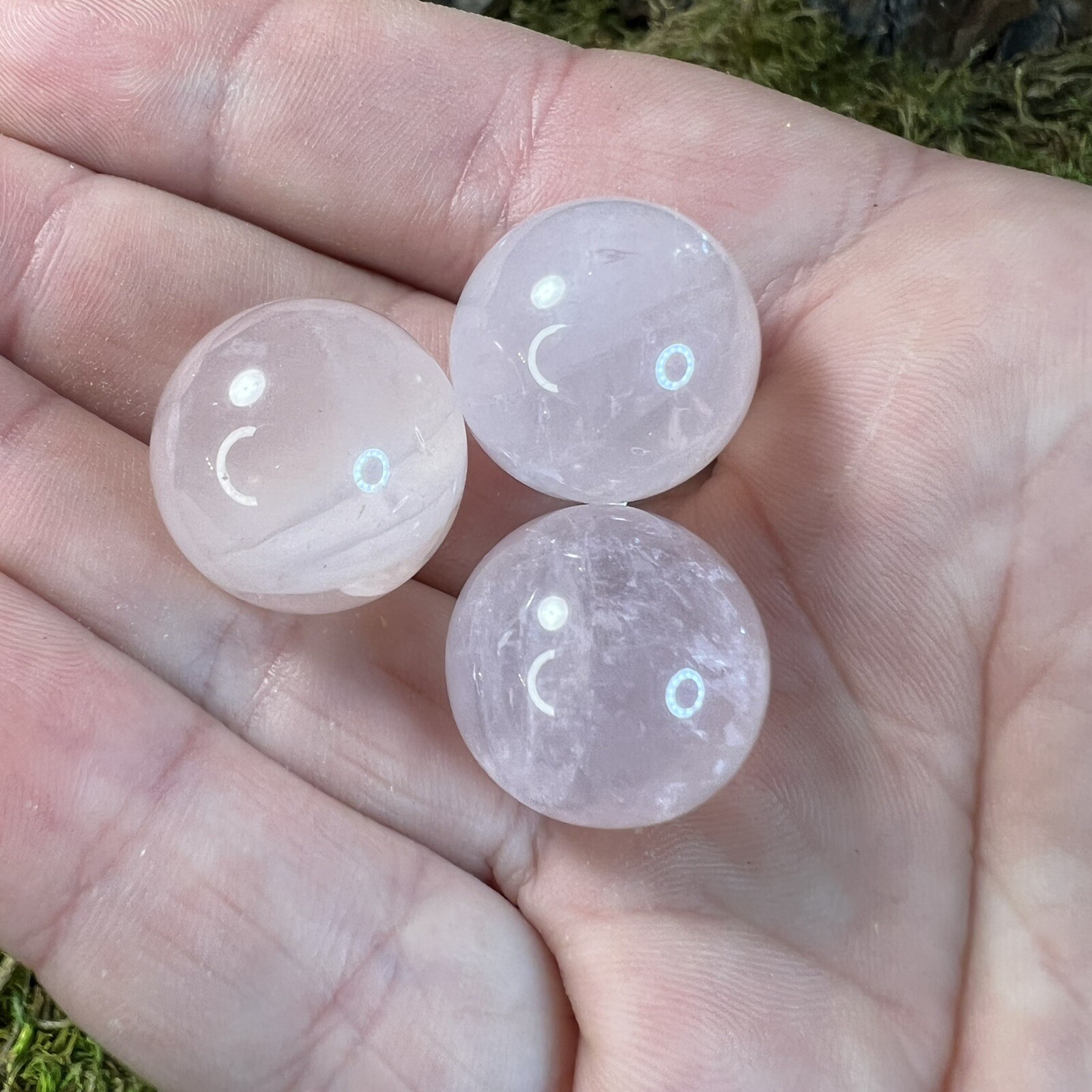 Mini Rose Quartz sphere 15-17mm Average