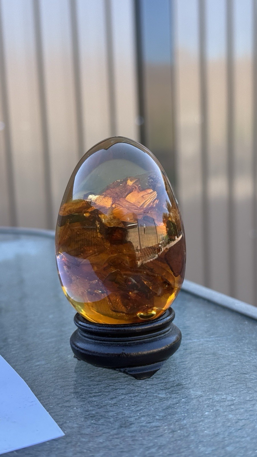 Solid natural amber egg 67.5 g cognac | handmade decorative collector unique