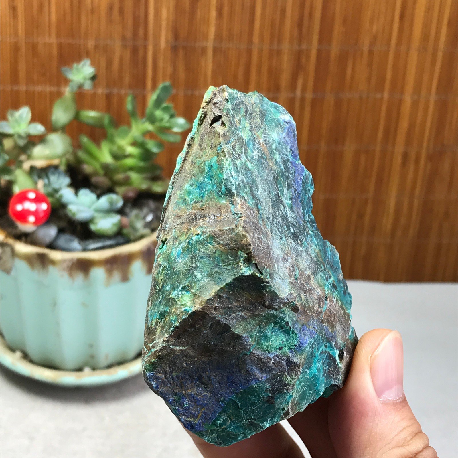 144g Natural Azurite/Malachite gemstone Rough original Crystal Specimen A5941