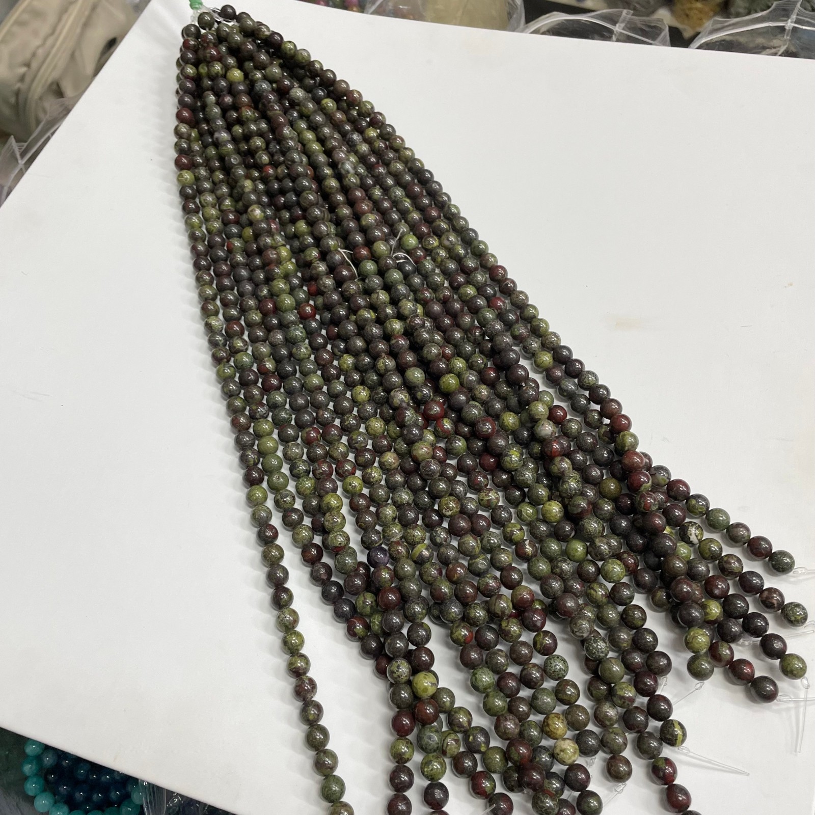 8mm Dragon Blood Stone round bead crystal string, 1 strand #8