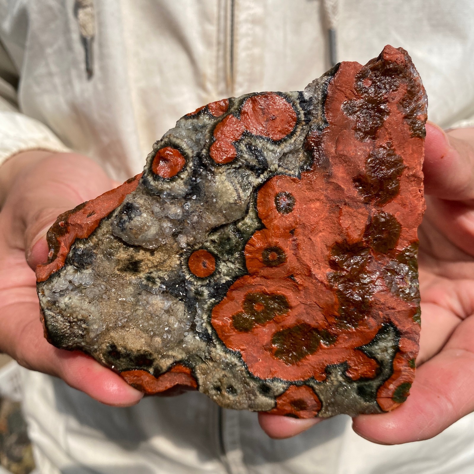 0.7lb Raw Natural colourful ocean jasper quartz crystal rough mineral specimen
