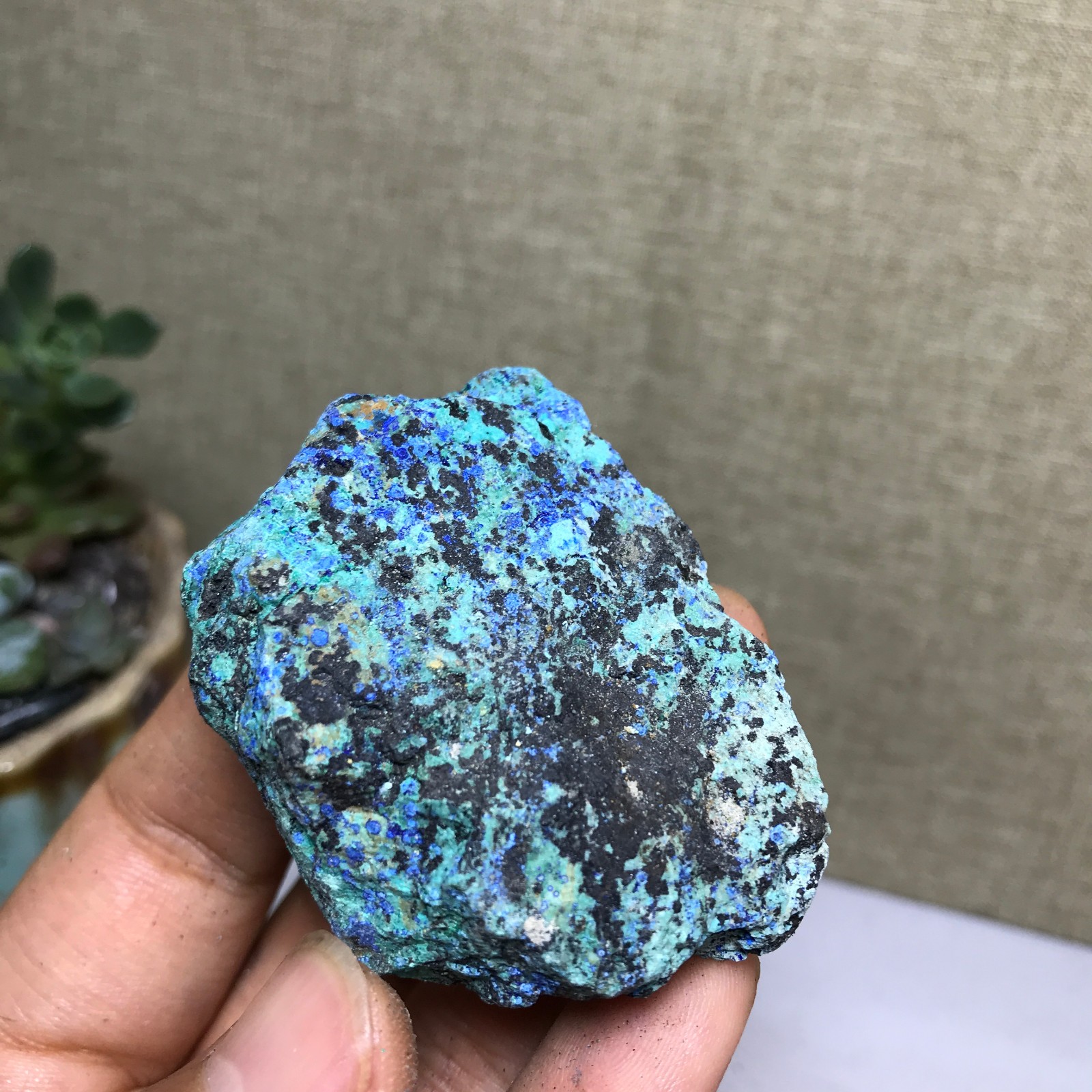 50g Natural Azurite Malachite gemstone Rough original Crystal Specimen A5190