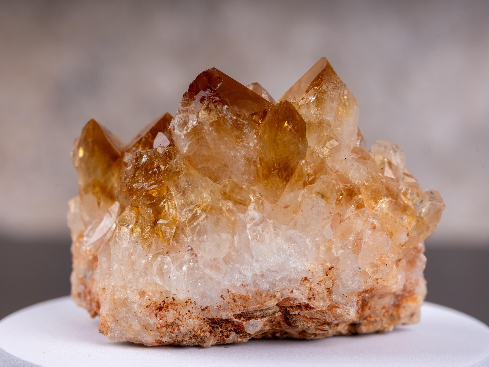 Citrine Cluster Crystal Specimen Natural Quartz Formation Golden Druze Decor