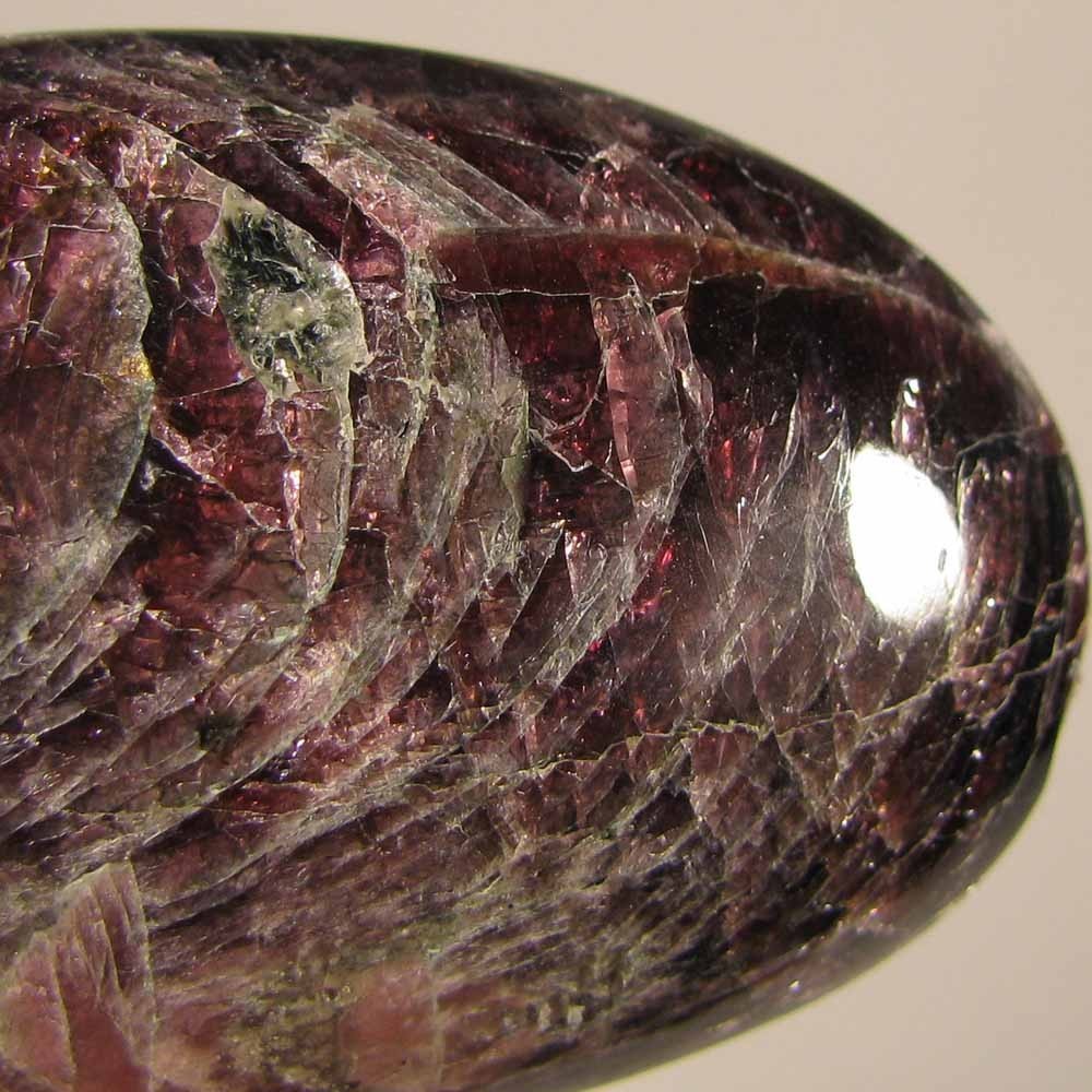 2.1″ Red RHODOLITE GARNET Crystal Polished Palm Stone – India