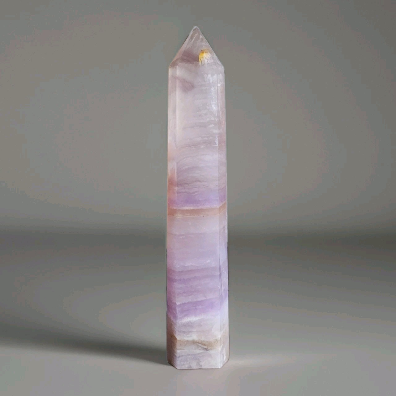 Natural Polished Crystal Light Purple Fluorite Tower 348 Grams – 6.875″ – USA