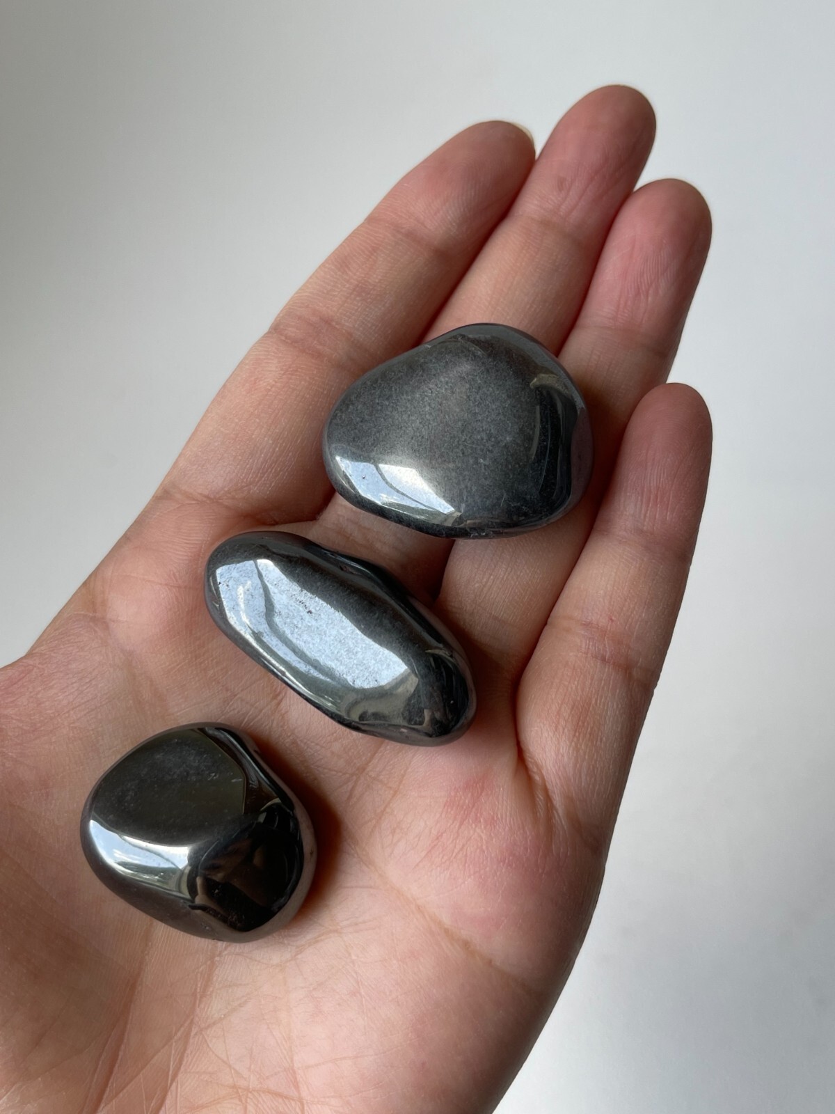 Grade A Hematite Tumbled Stones, 0.75″-1.25″ Tumbled Hematite, Pick How Many
