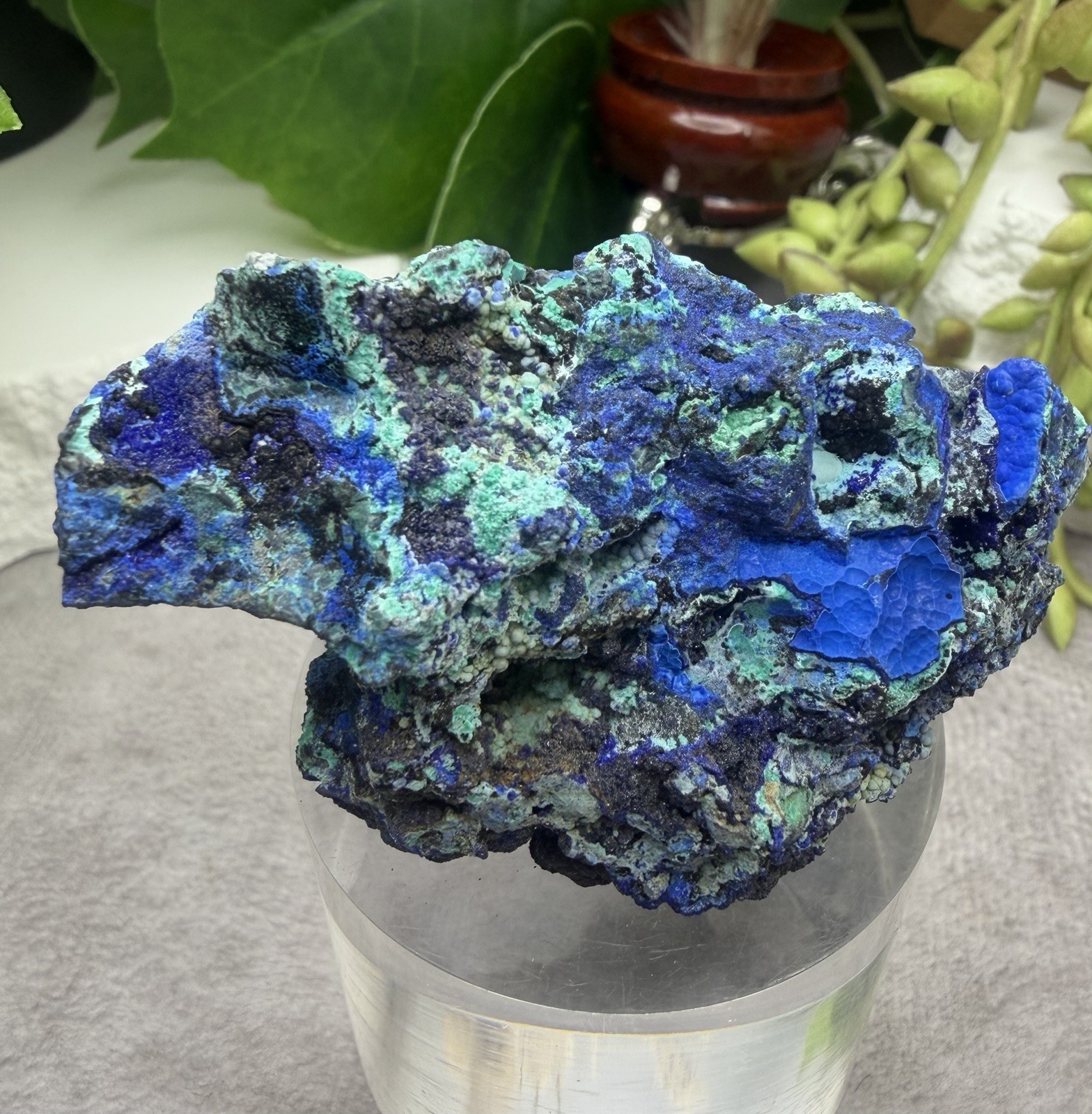 Crystal 76g Azurite & Malachite Cluster Specimen Mineral Raw Druzy Sparkle