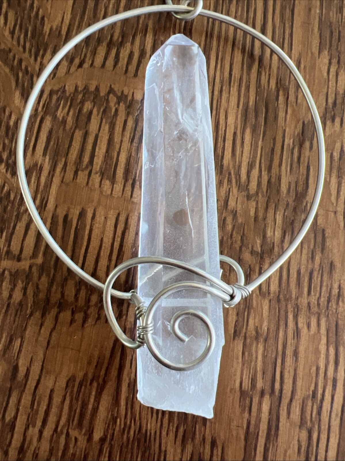 Floating Quartz Crystal Sculpture Decoration ￼FENG SHUI HANGING Handmade USA #2