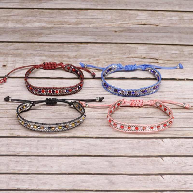 Originality Retro simplicity Bracelet Quartz Braided rope Push-pull Bracelet