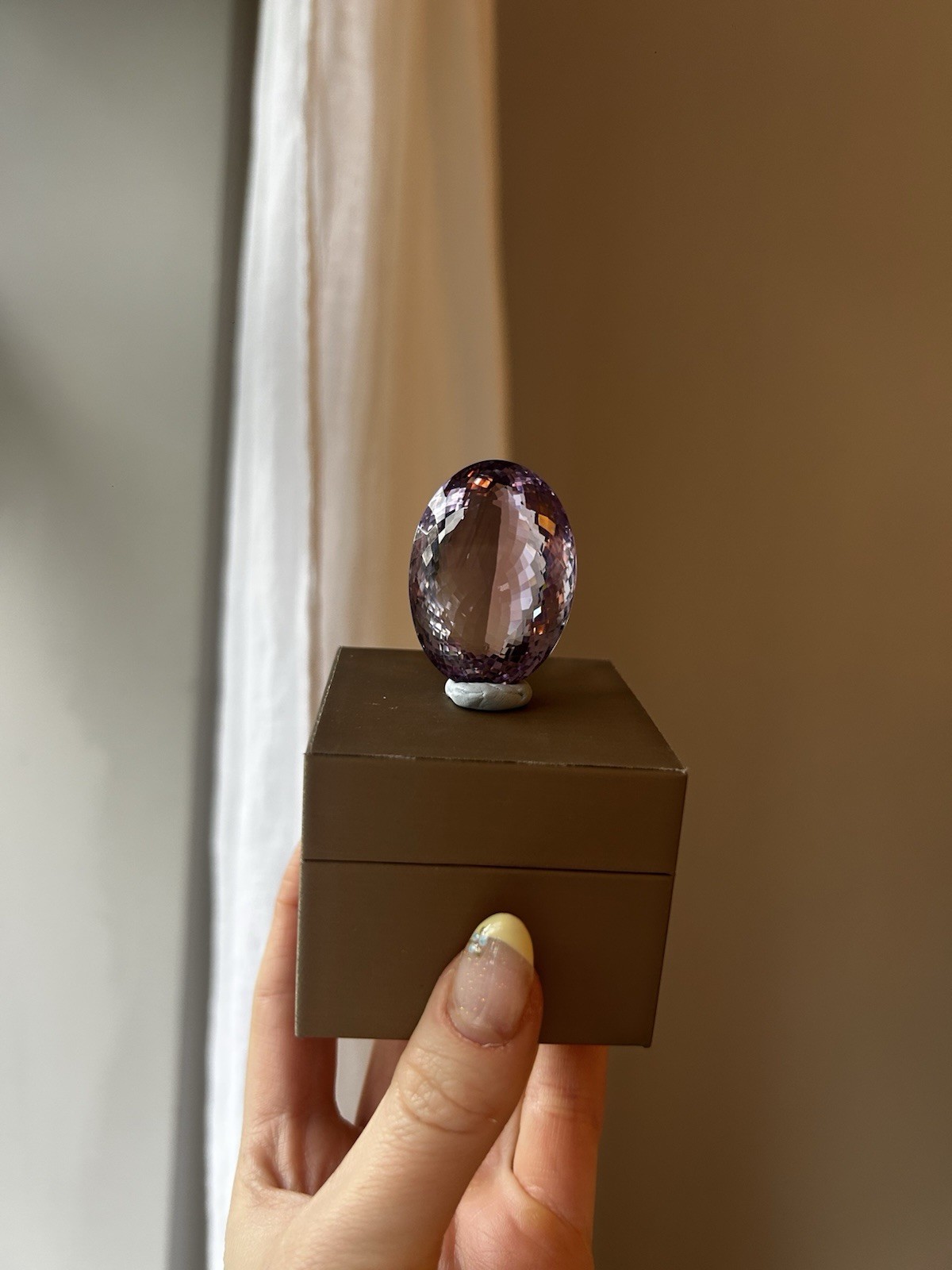 Fine Quality Rose De France Amethyst Crystal Faceted Gemstone- Large
