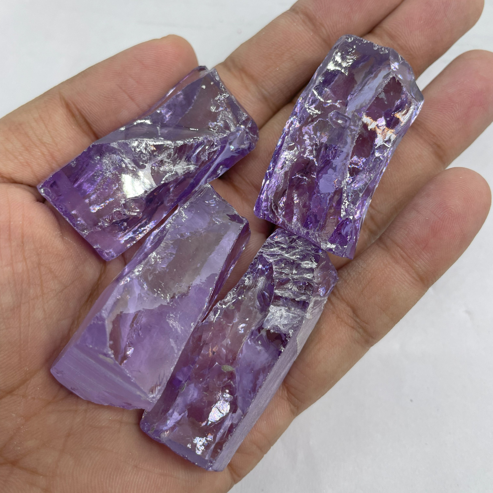 Purple Zircon Rough Gemstone, 100-200ct Healing Crystal for Jewelry Making