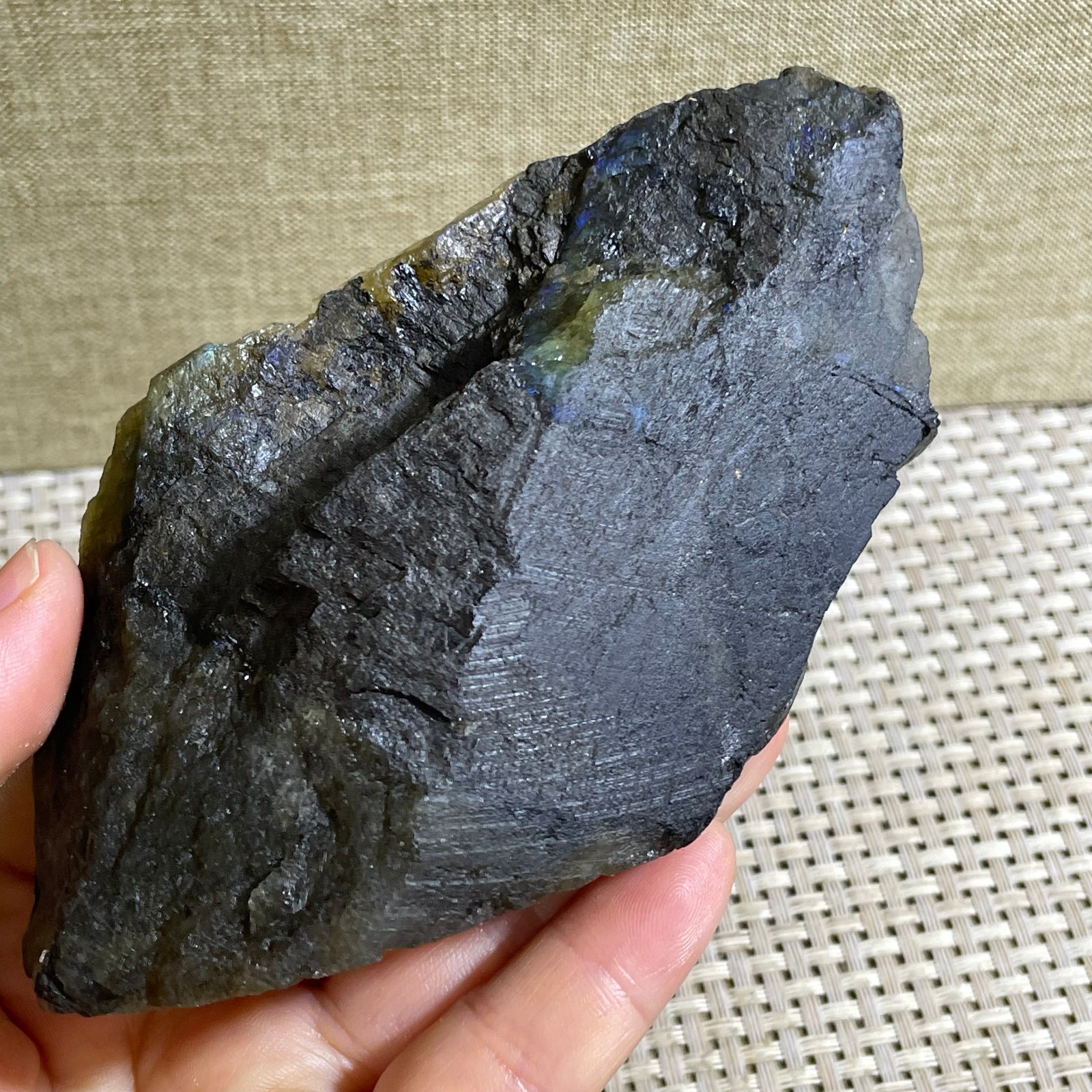 290g Natural multicolor labradorite crystal original stone specimens