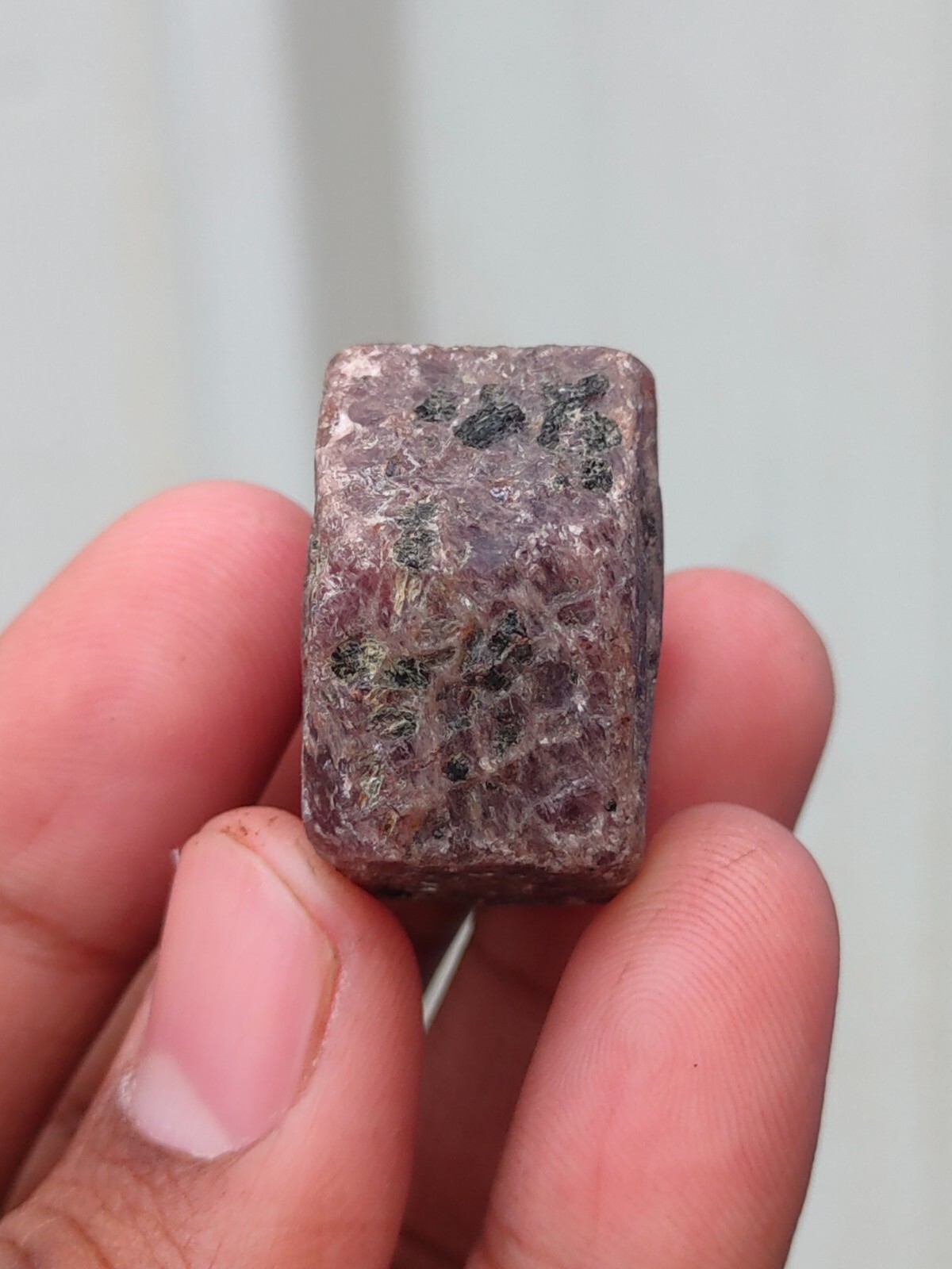 Natural Ruby triangle on Ruby Natural minerals Specimen