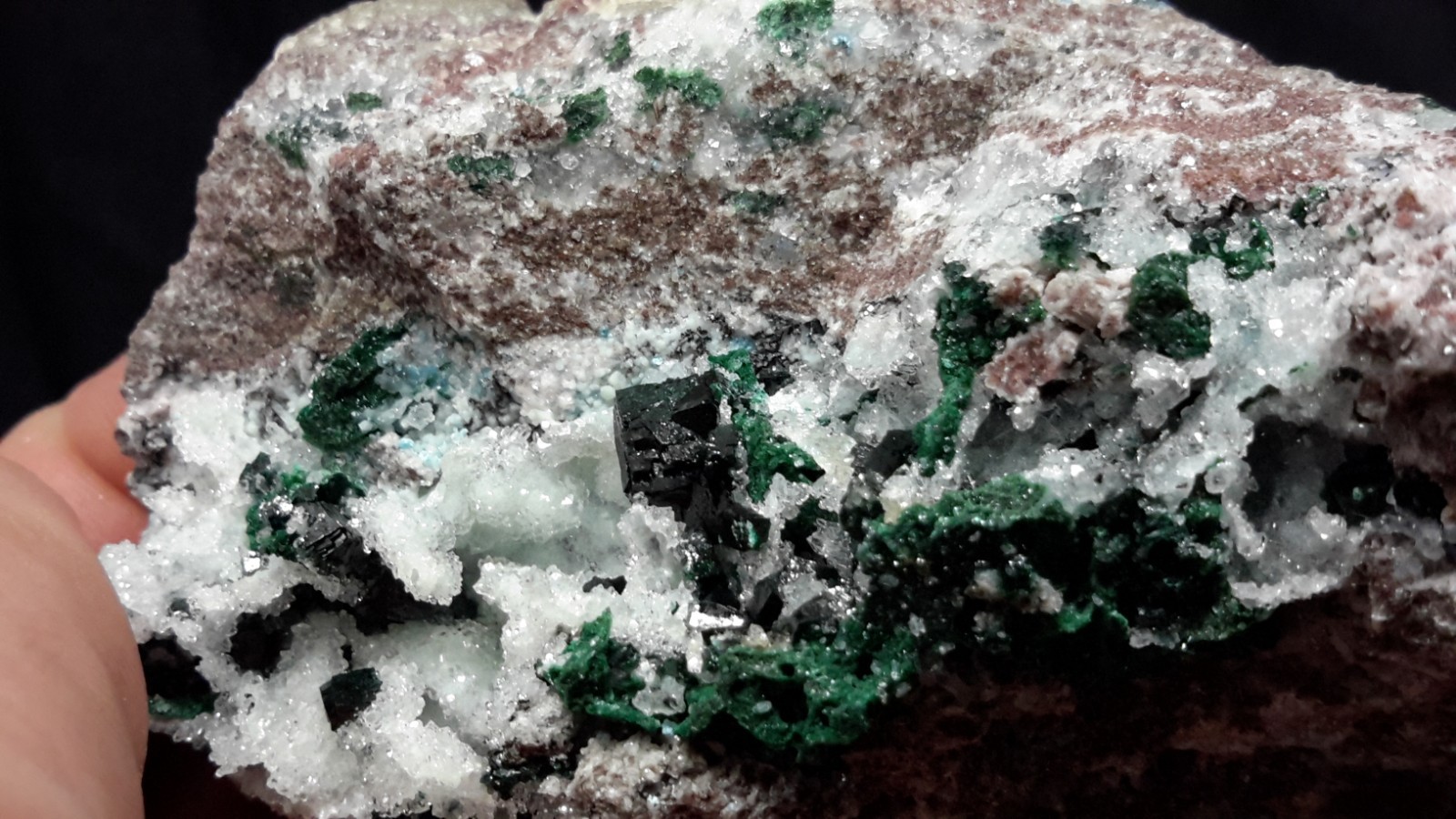 2.5″ MALACHITE with QUARTZ from the Democratic Republic of Congo