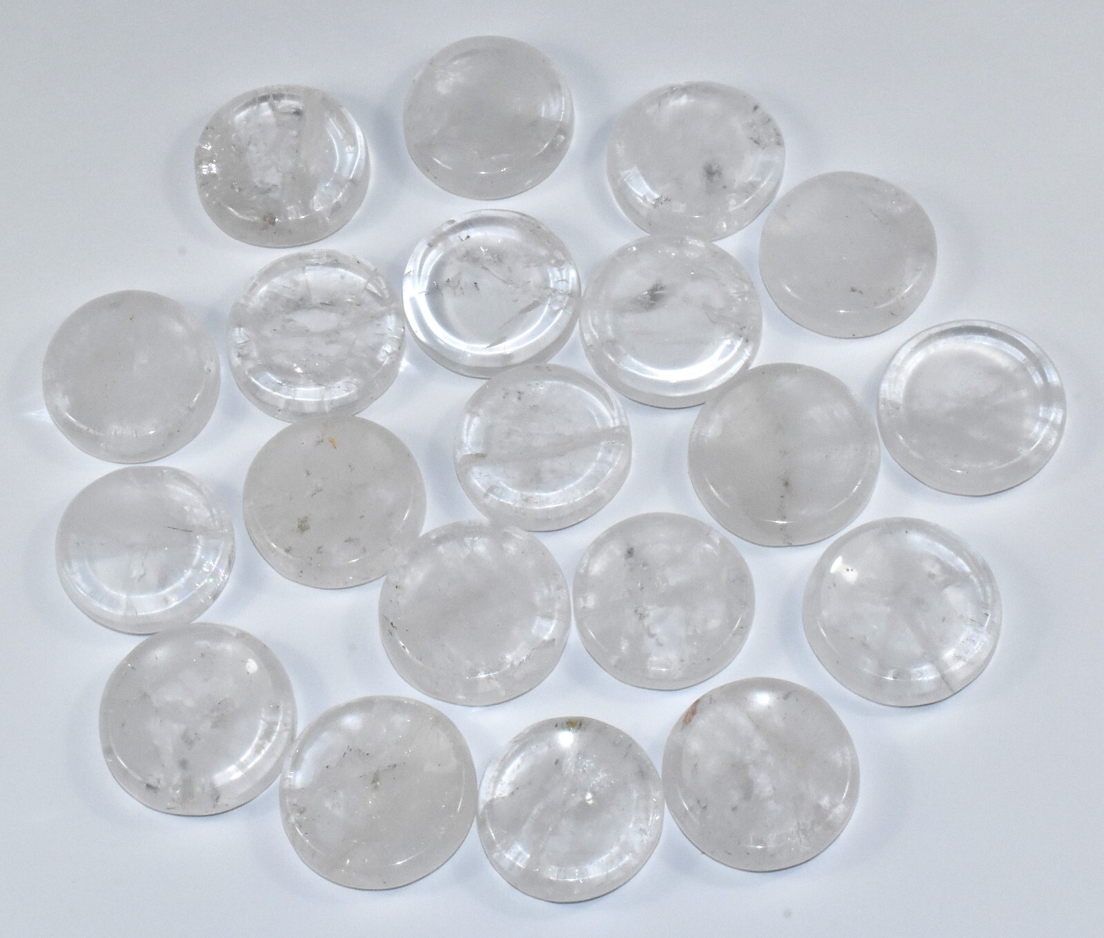 35mm Clear Quartz Stand for Sphere Egg Polished Natural Mineral India 1, 2, 5PCs