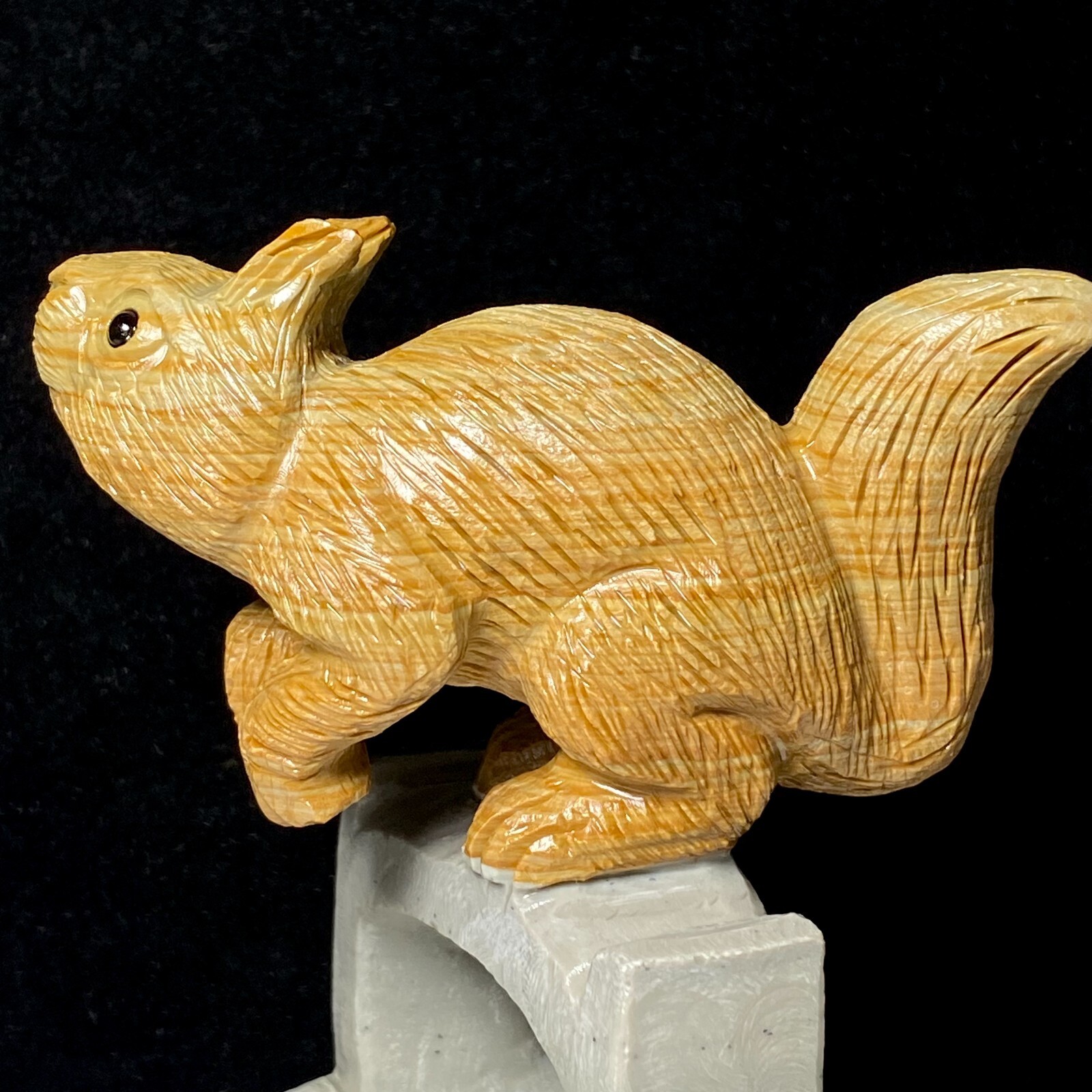 Natural Crystal Quartz Mineral Specimen Songhua Stone Handcarved Squirrel Gift