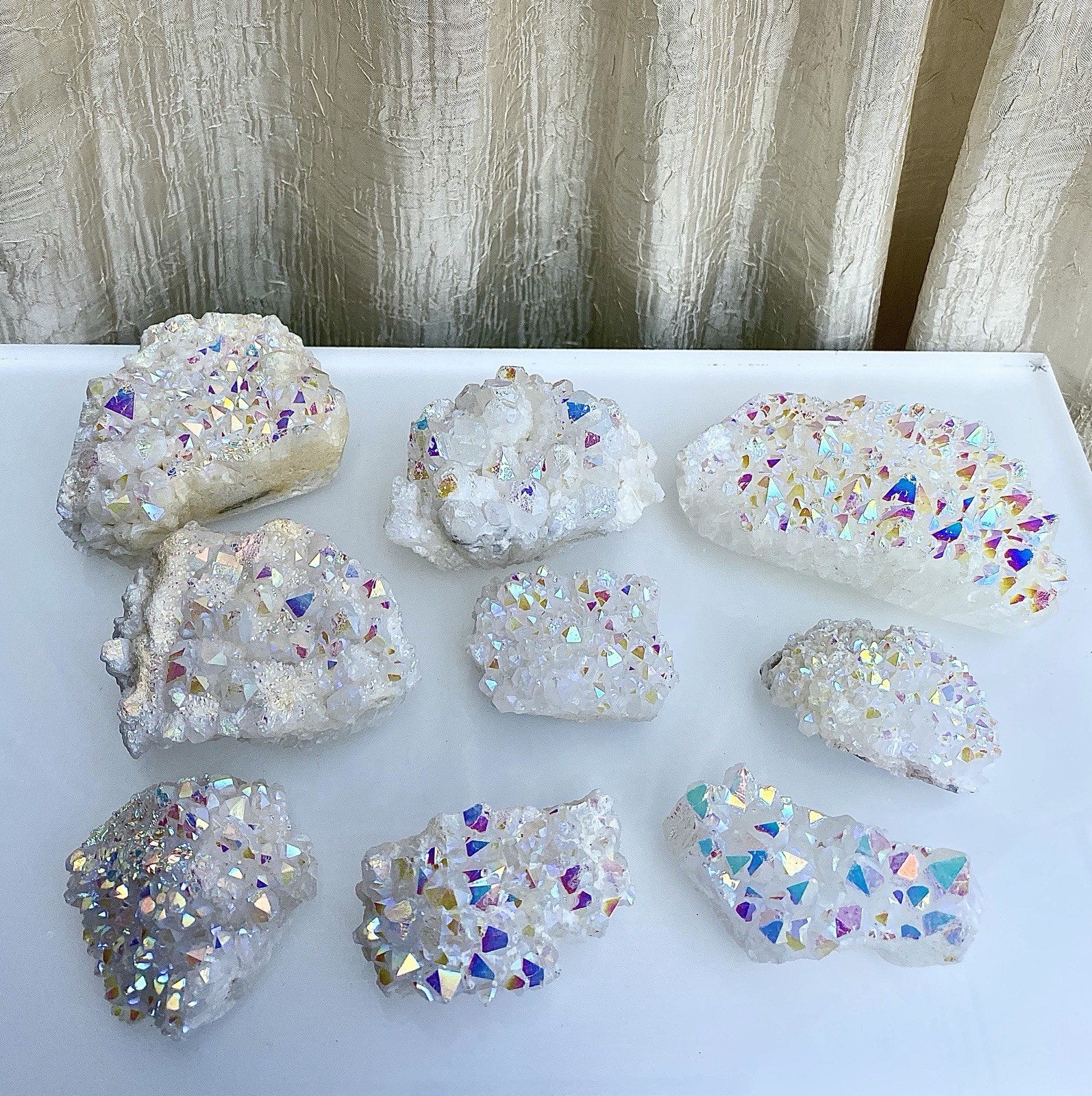 Wholesale 2 Lbs Angel Aura Quartz Cluster Natural Crystal