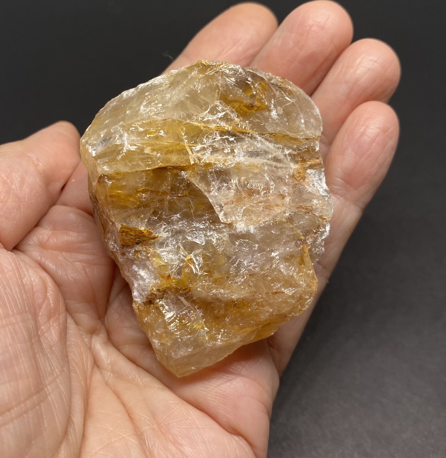 Yellow Hematoid Genuine Quartz Rough Stone From Madagascar 114.9g