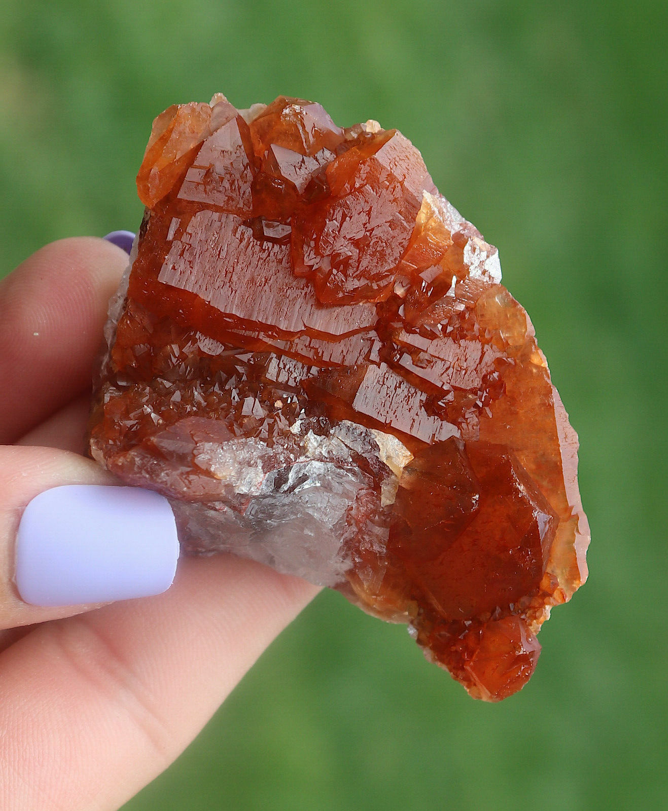 Red Quartz Ferruginous Quartz Crystal Cluster From Morocco 7.0 Cm’s