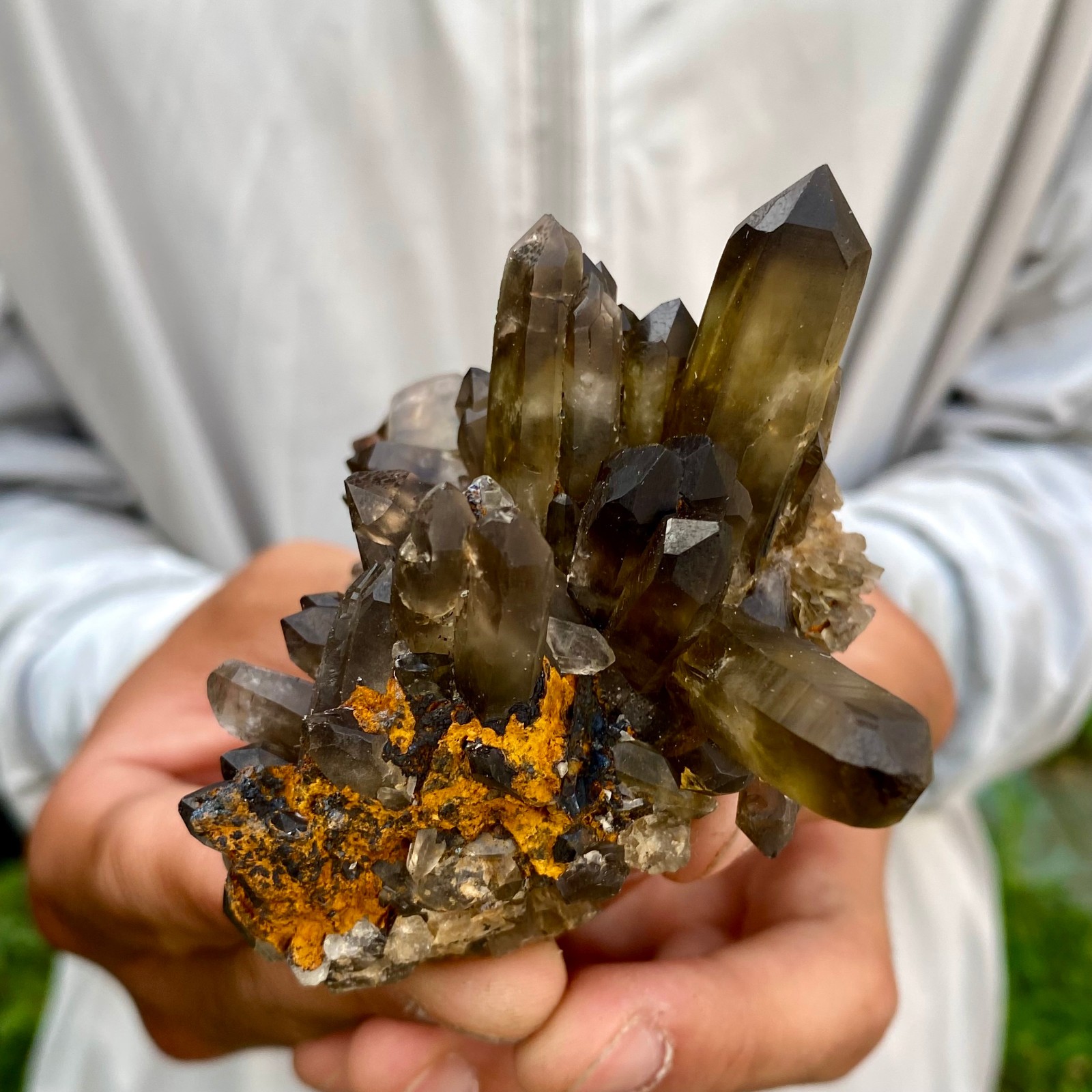 220G Natural Black Smoky Quartz Crystal Cluster Raw Mineral Specimen