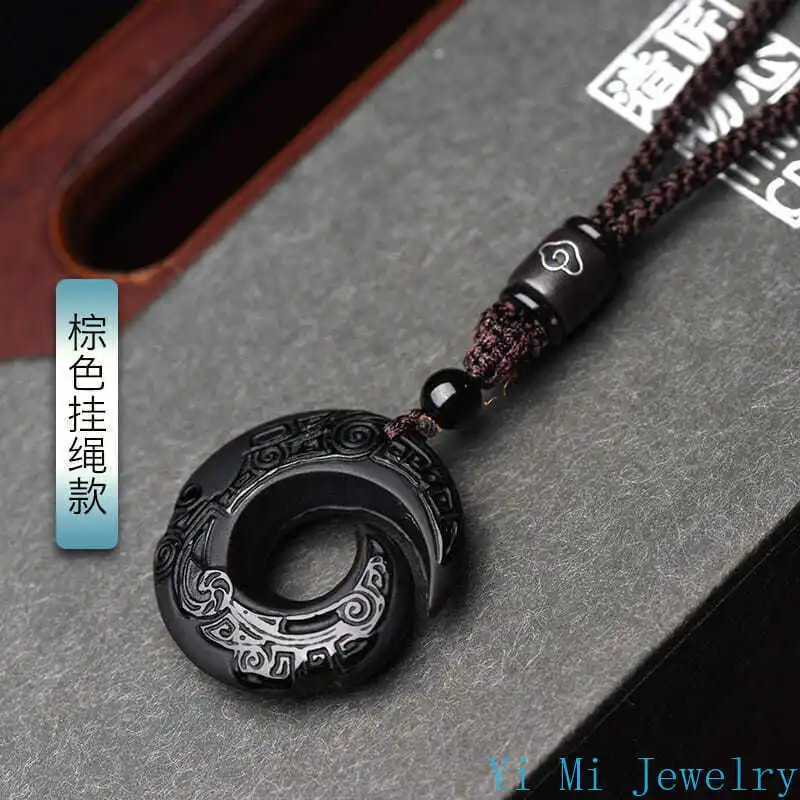 Raw Stone Necklace Crafts Decorative Craft Organic Material Feng.