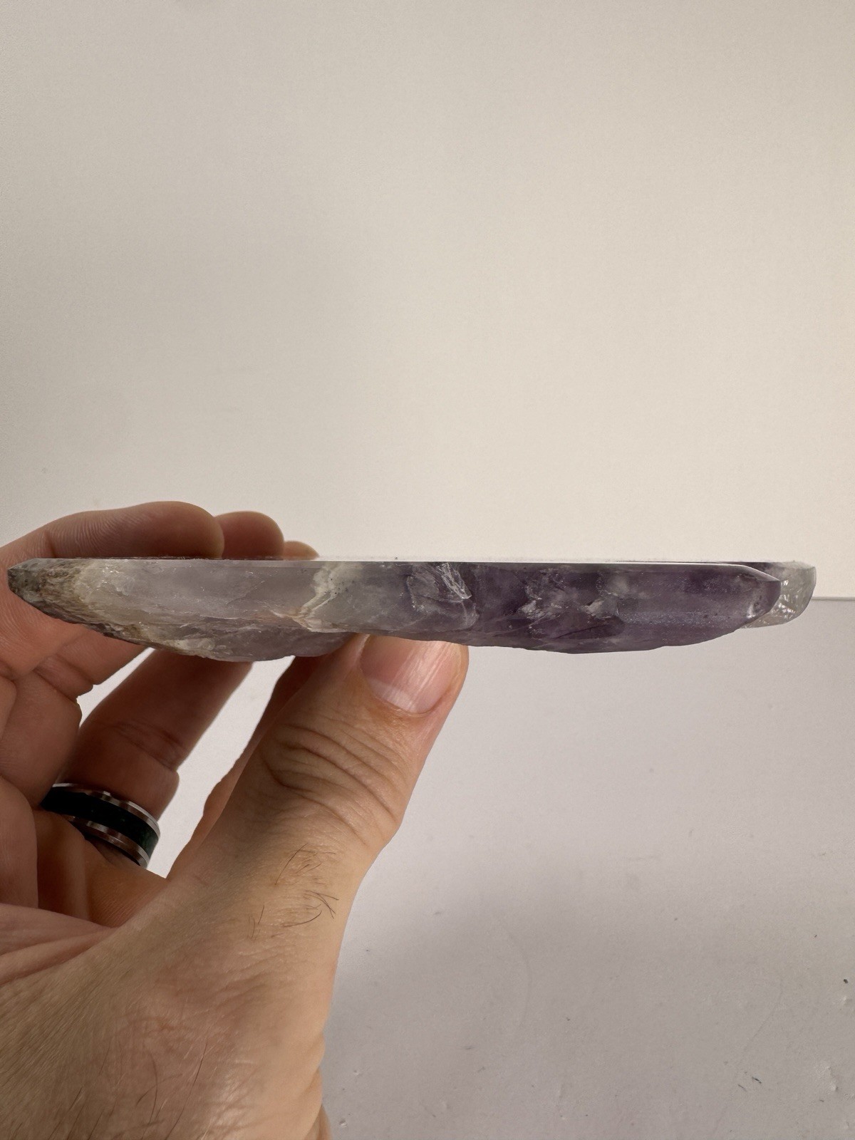 Boreal Amethyst Auralite 23 Crystal – Vertical Cut Polished Face