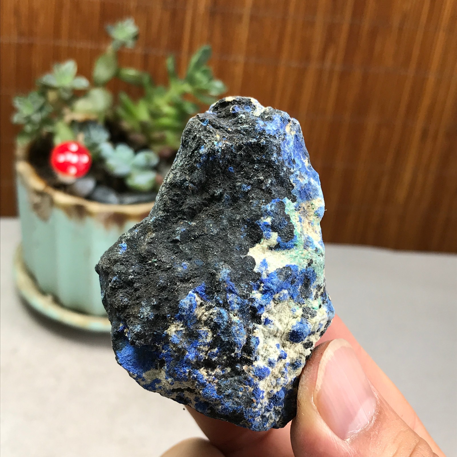 82g Natural Azurite/Malachite gemstone Rough original Crystal Specimen A5955