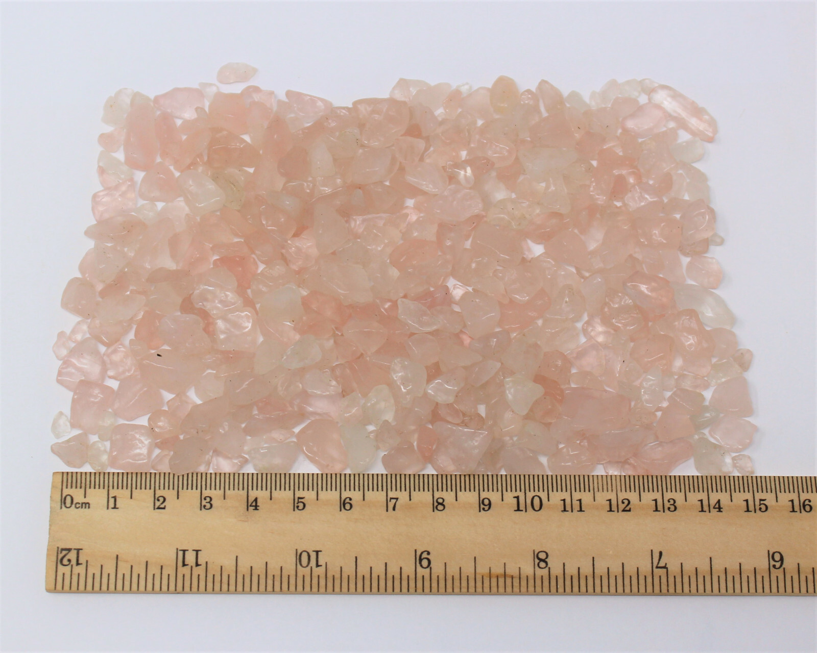 Rose Quartz Semi Tumbled Gemstone Mini Chips 6-8 mm, ‘A’ Grade Wholesale Lots