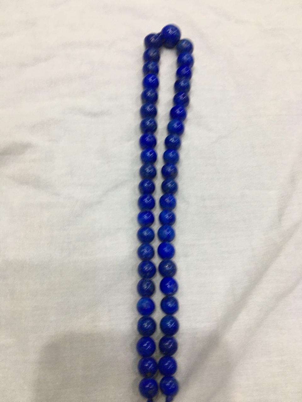 Lapis Lazuli Bead Necklace Blue Gemstone Jewelry Chakra Stone