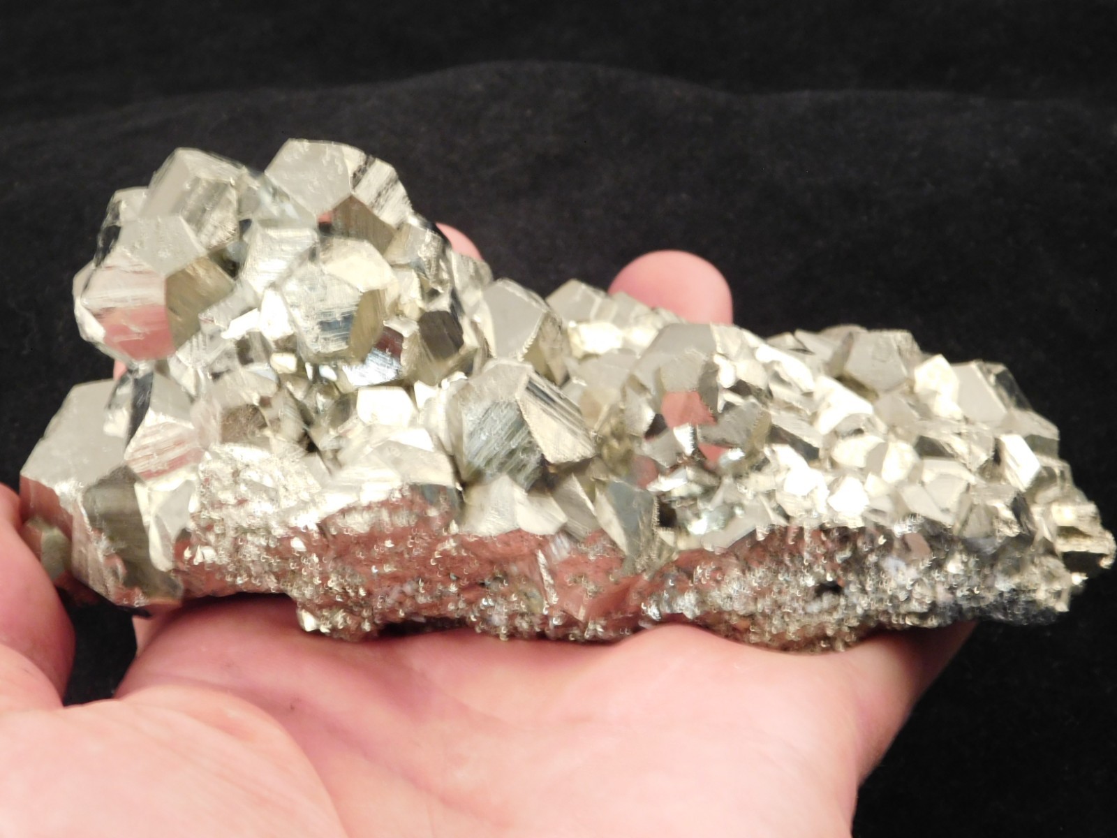 BIG! Dodecahedron PYRITE Crystal Cluster NICE! and 100% Natural Peru 850gr