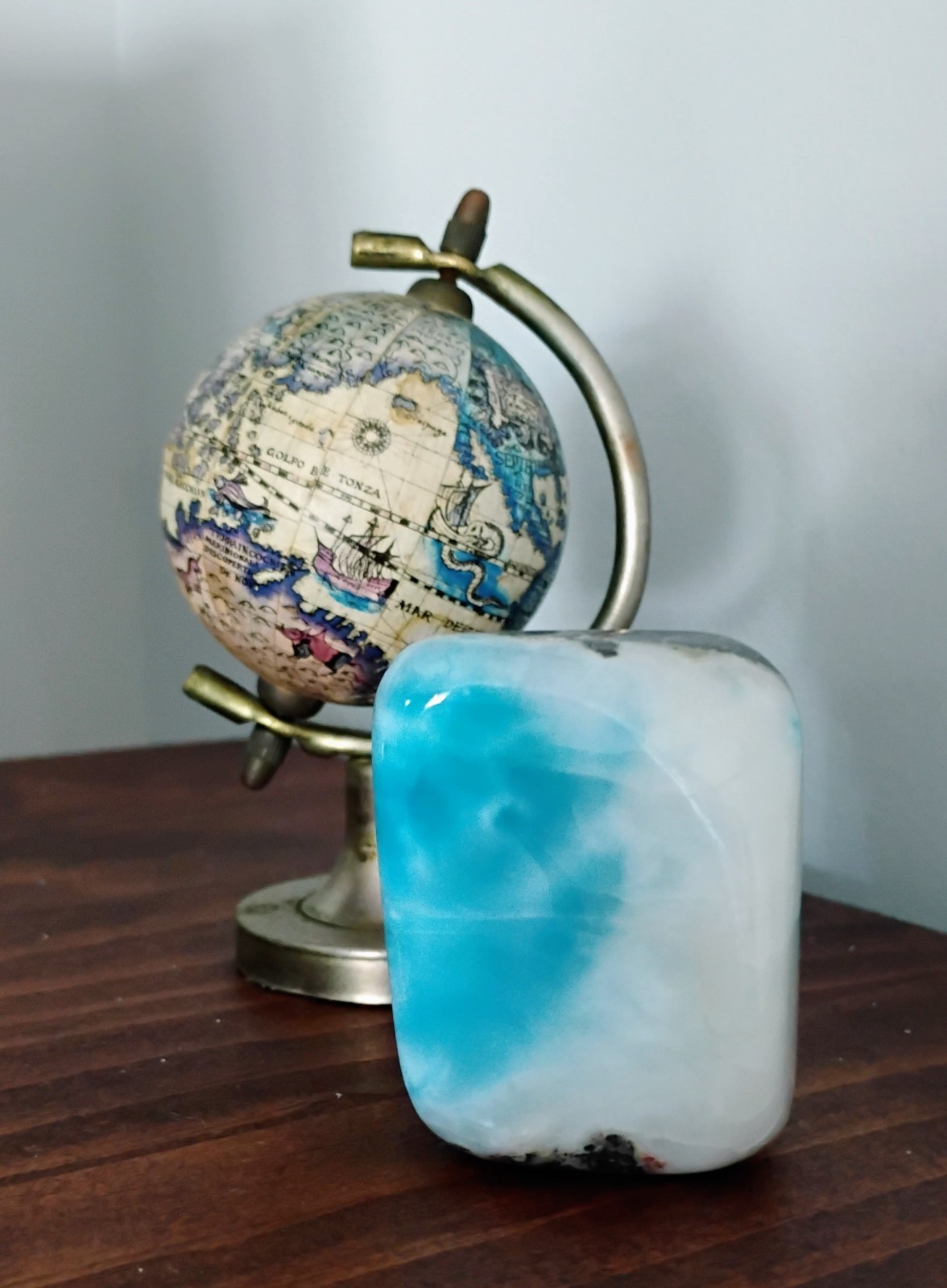 DEEP BLUE DOMINICAN REPUBLIC LARIMAR FULLY POLISHED 53mm x 39mm x 33mm