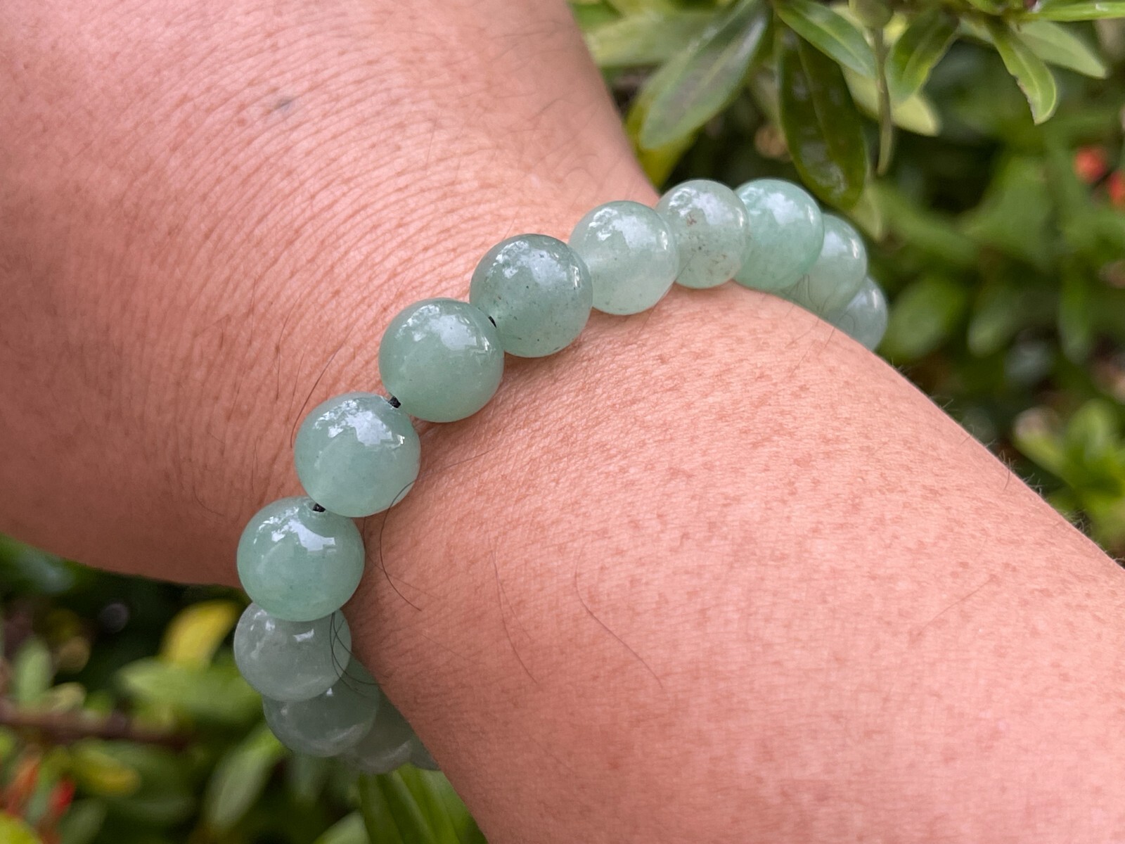 Grade A++Green Aventurine Crystal Adjustable Bead Bracelet 10mm,Genuine Bracelet