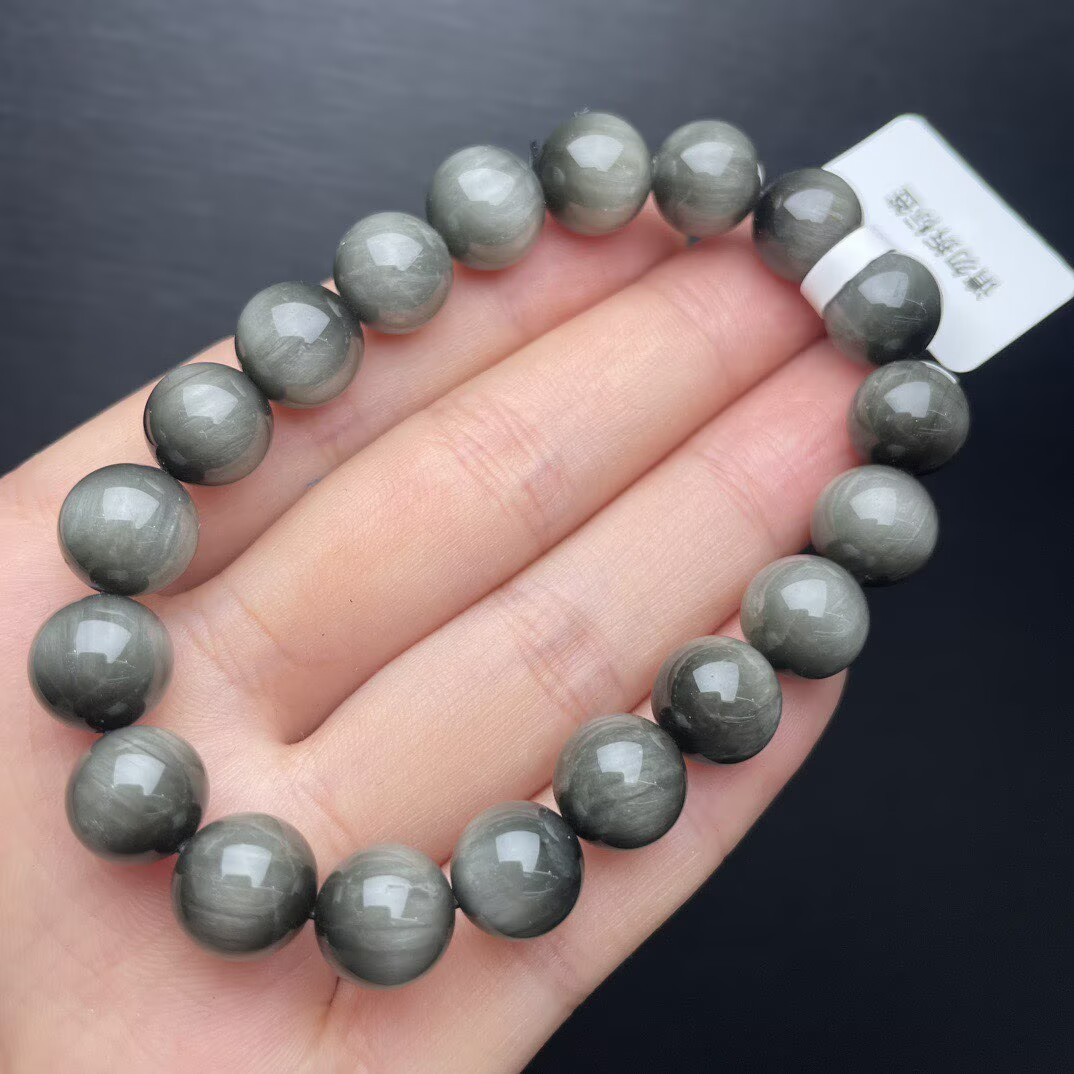 16mm Natural hawk’s eye Bead Bracelet Reiki Crystal Quartz Healing Decorate 1pc