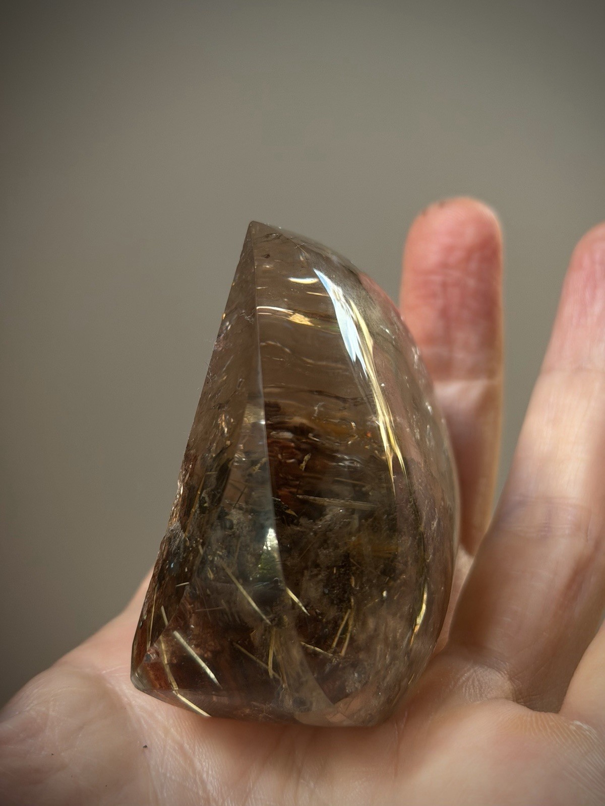 Gold Star Rutilated Quartz Crystal Hematite Quartz Gold Rutile Inclusion Quartz